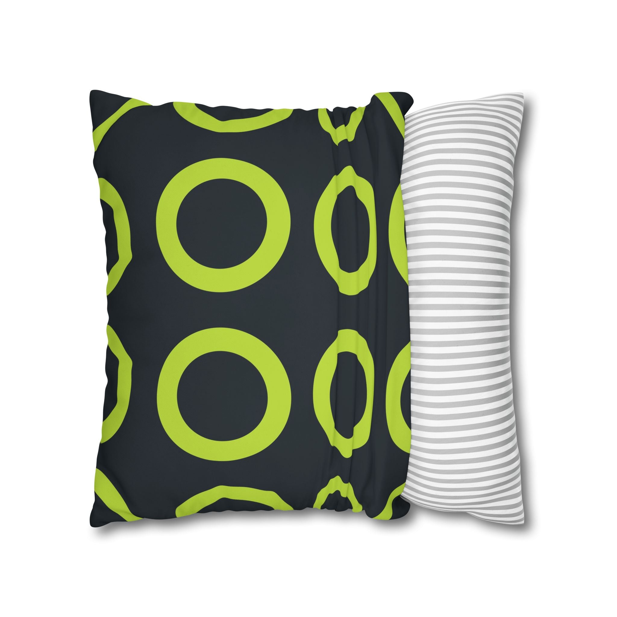 Lime Green Circle Geo Pillowcase