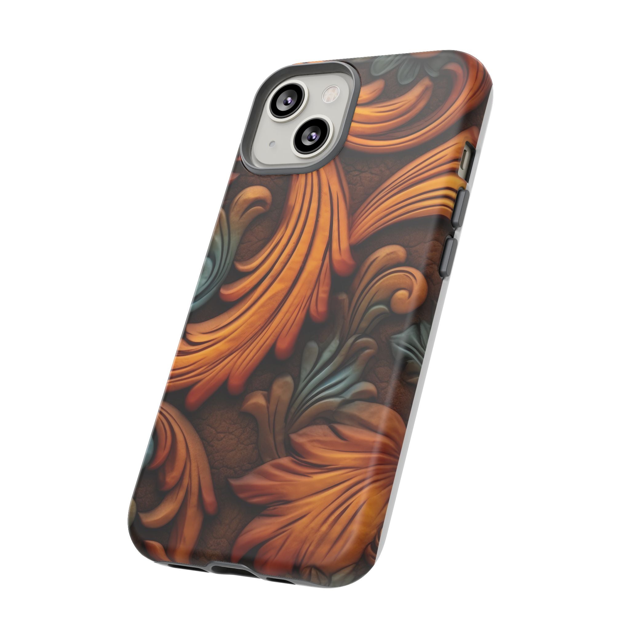 Baroque Copper iPhone Case - Hexagon Stone