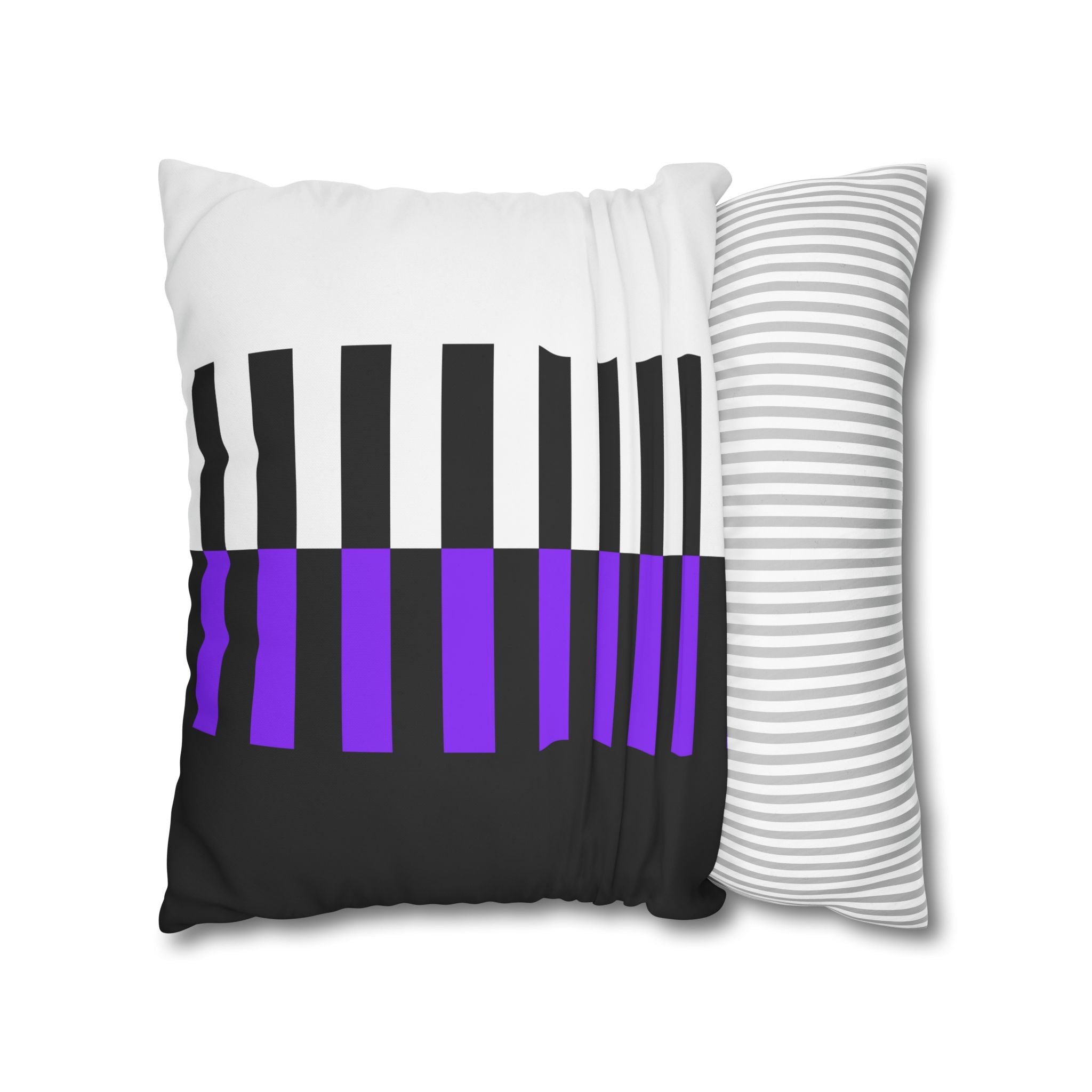 Abstract Piano Pillowcase - Purple & Black