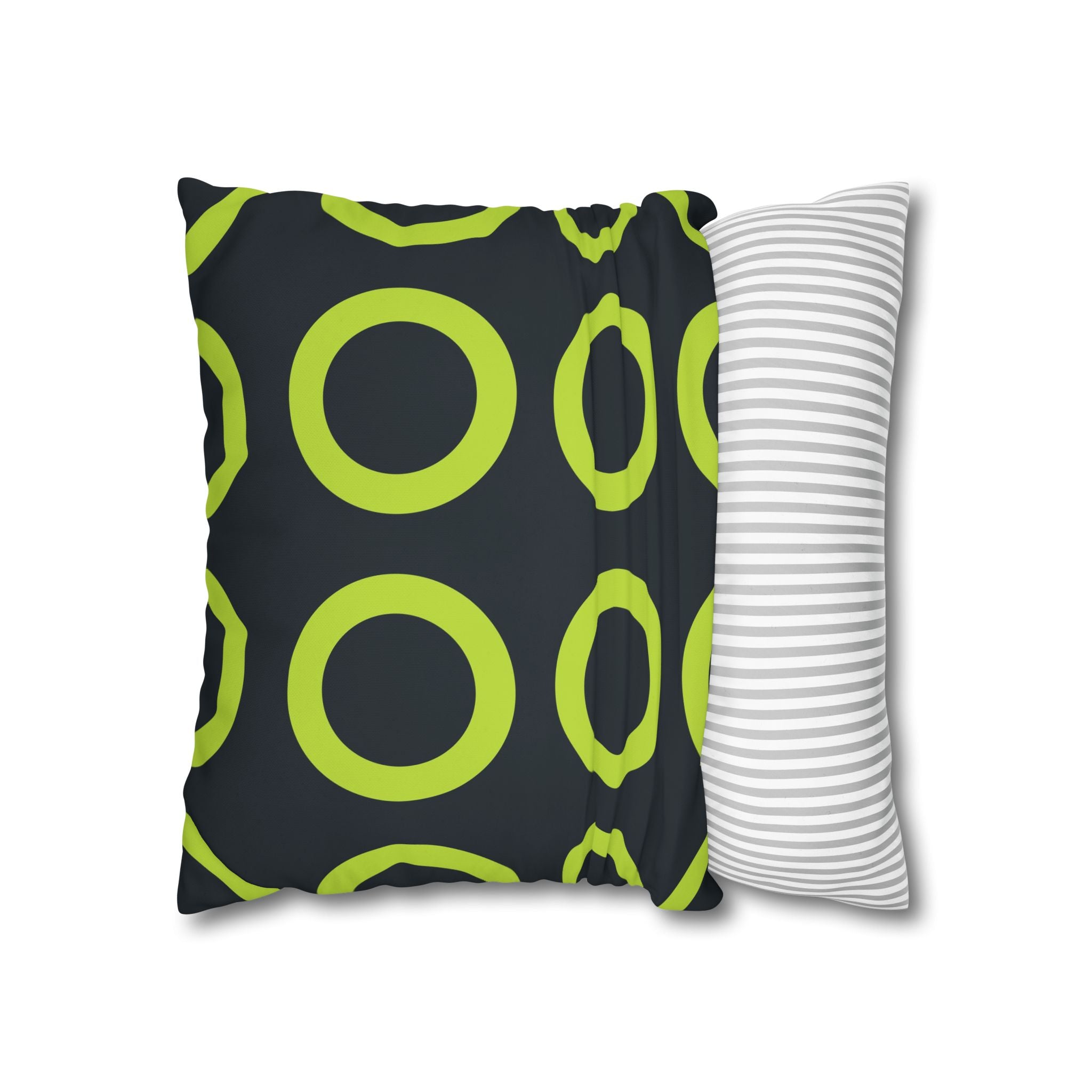 Lime Green Circle Geo Pillowcase