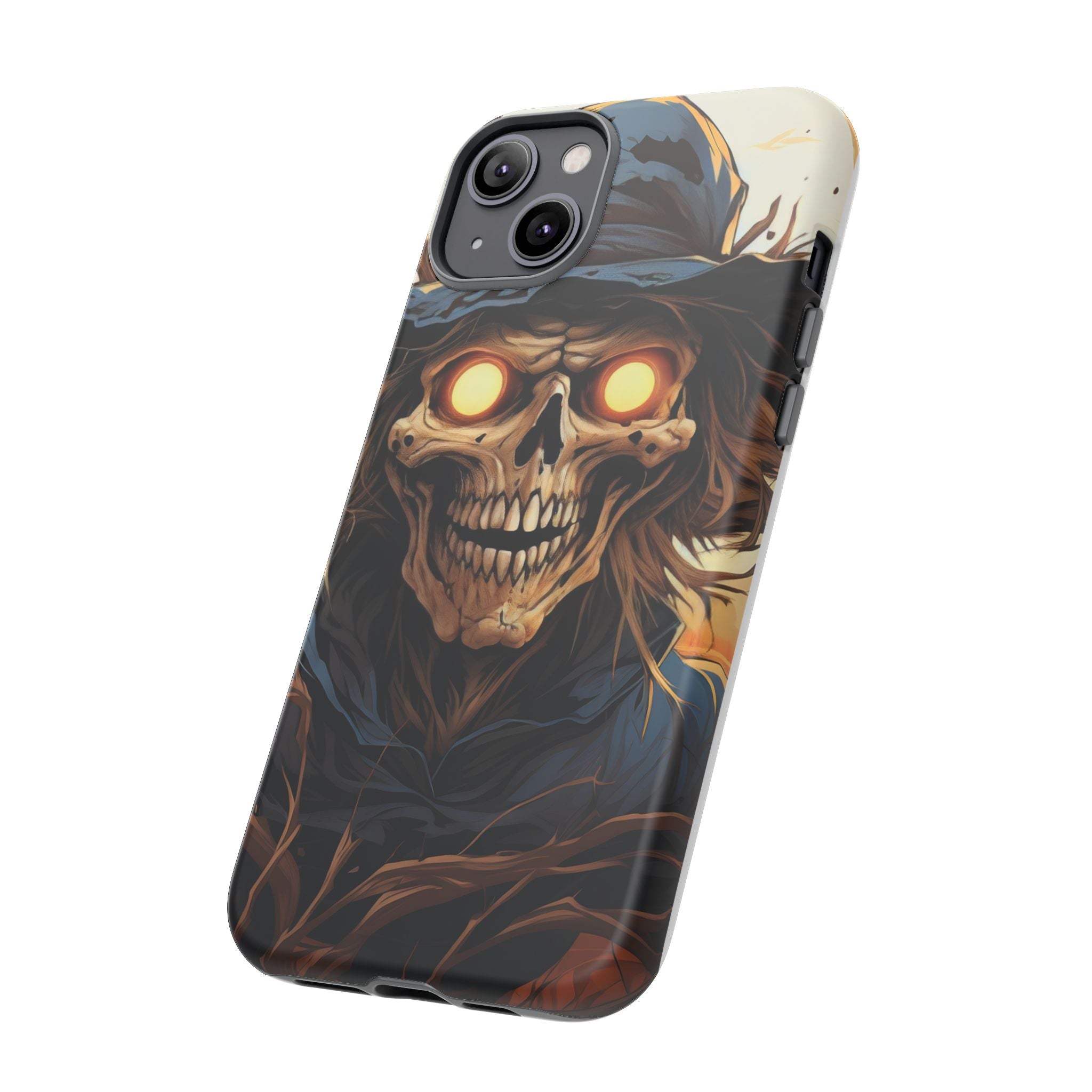 Eerie Scarecrow Hexagon Stone iPhone Case