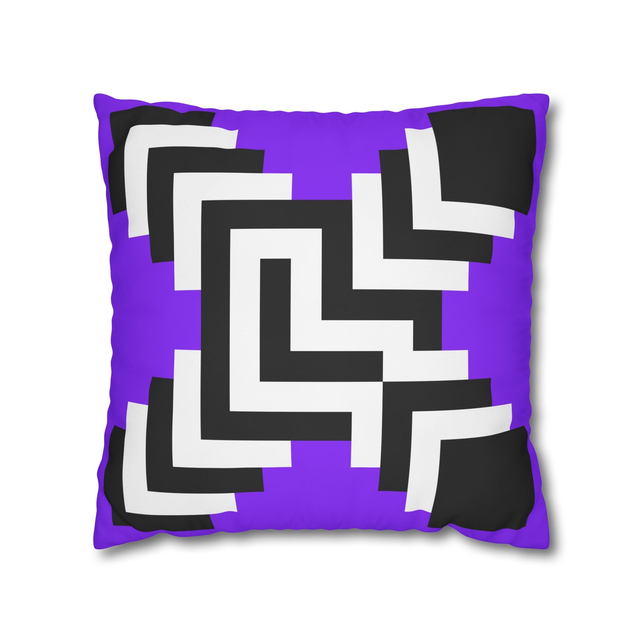 Purple Pixel Art Pillowcase - Abstract Design