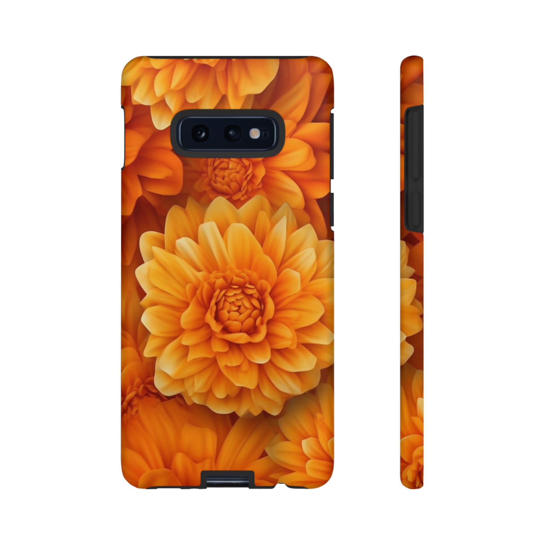 Orange Dahlia Bloom Samsung Case