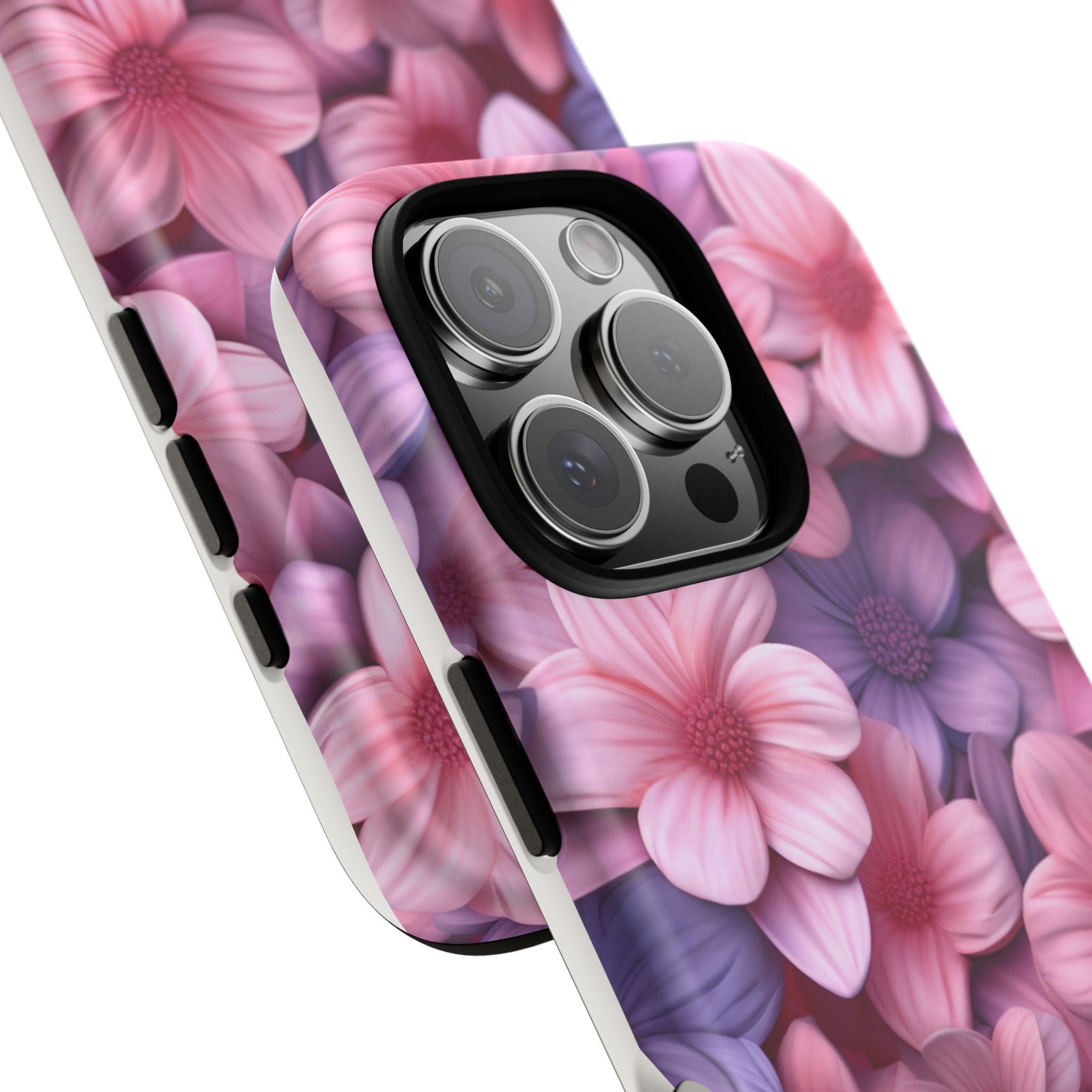 Floral Bloom Hexagon Stone iPhone Case