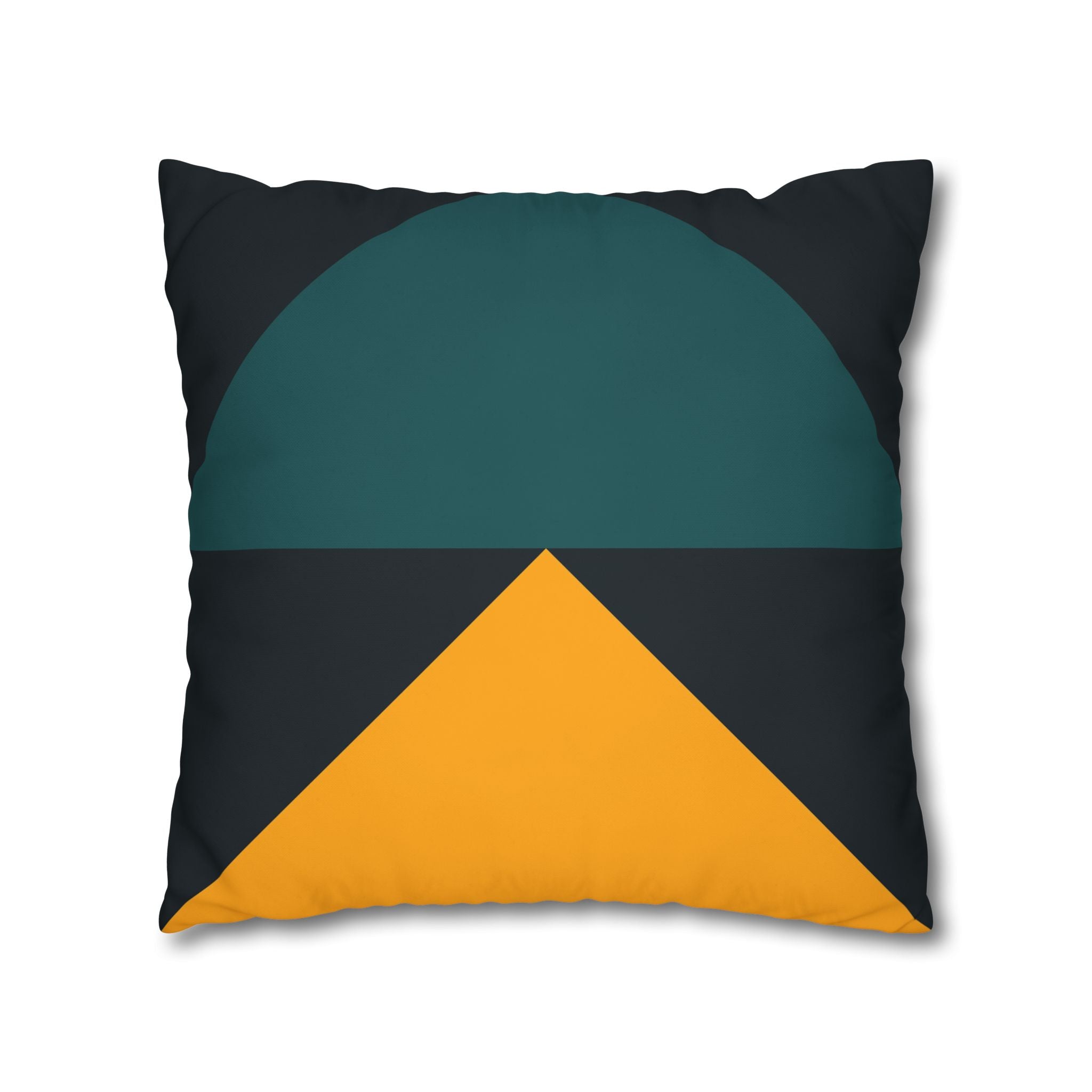 Geometric Teal & Gold Peak Pillowcase