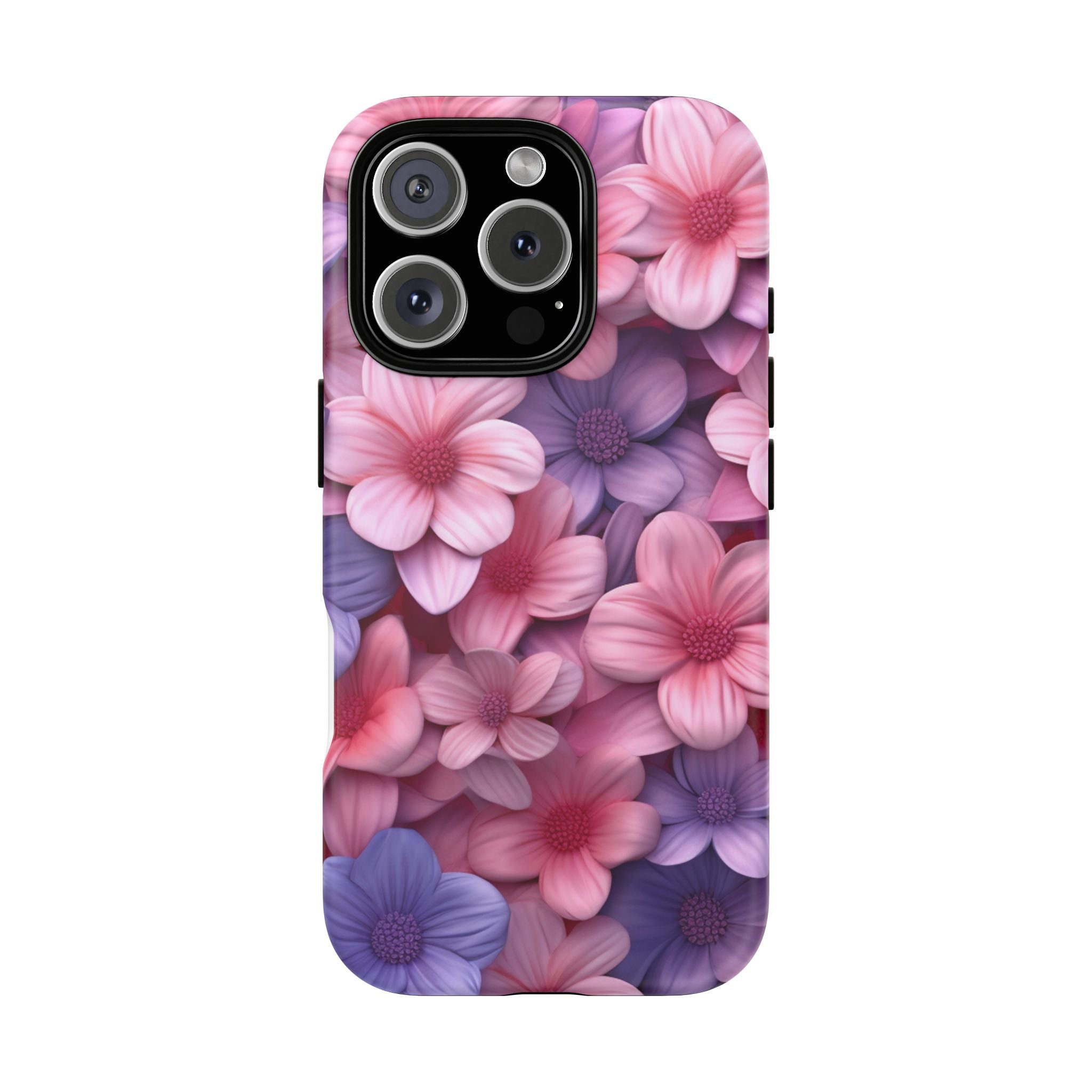 Floral Bloom Hexagon Stone iPhone Case