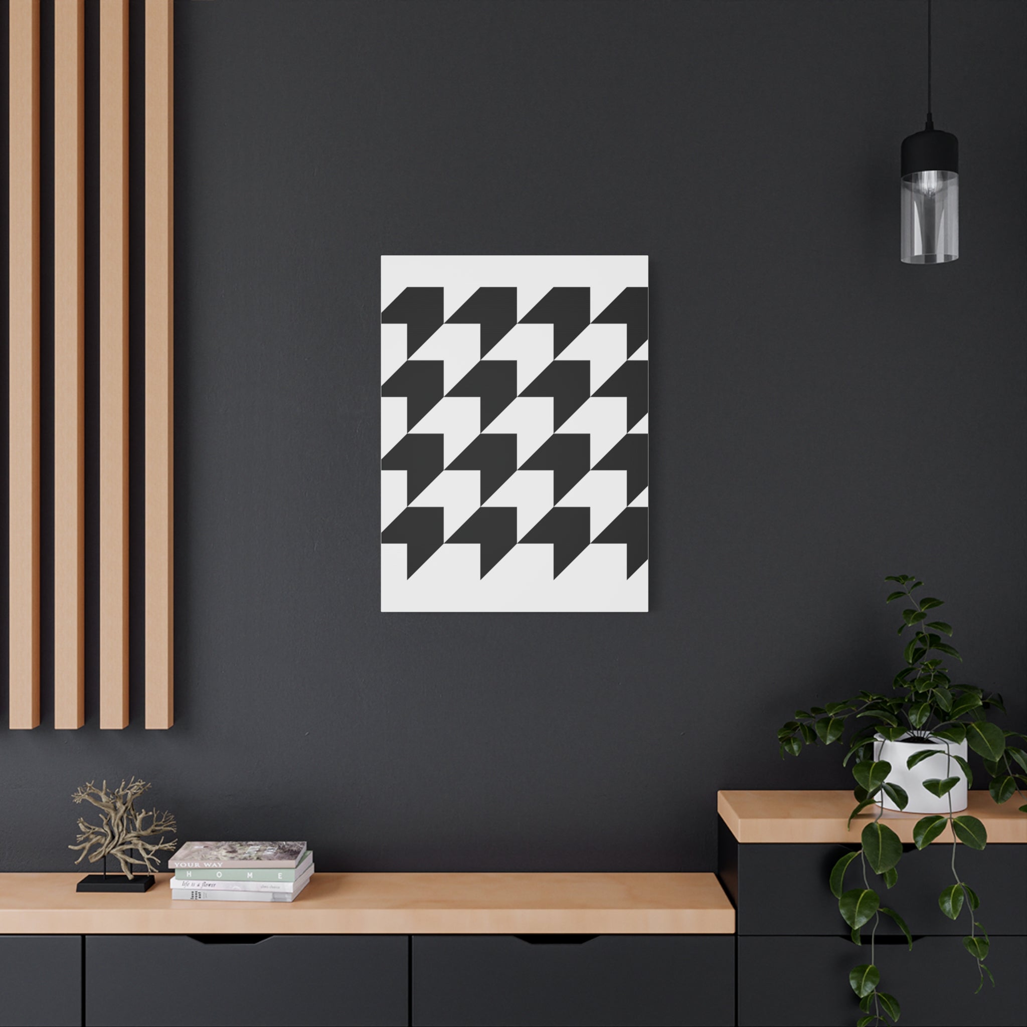 Geometric Arrow Canvas Art - Modern Minimalist