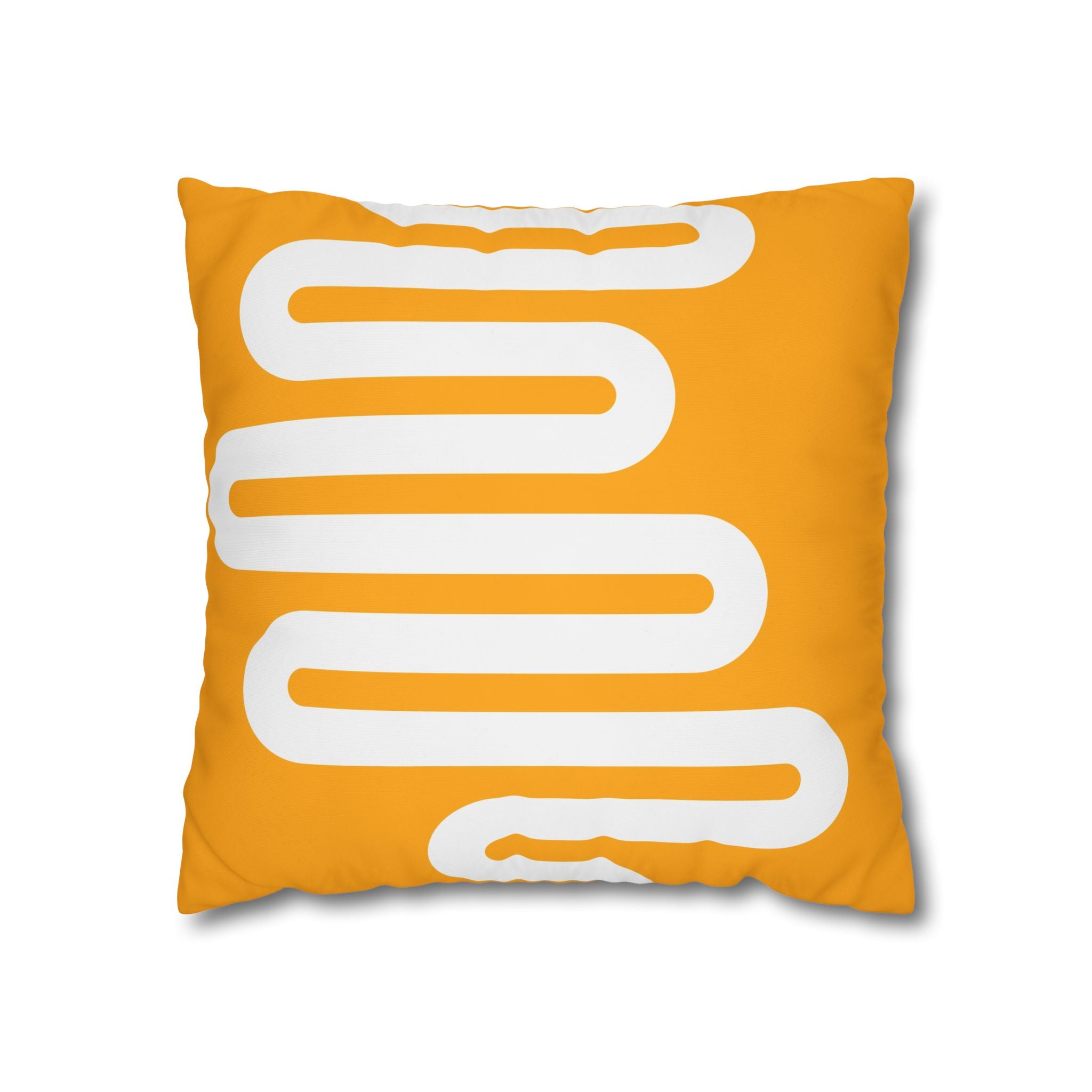 Golden Wave Pillowcase - Abstract Art