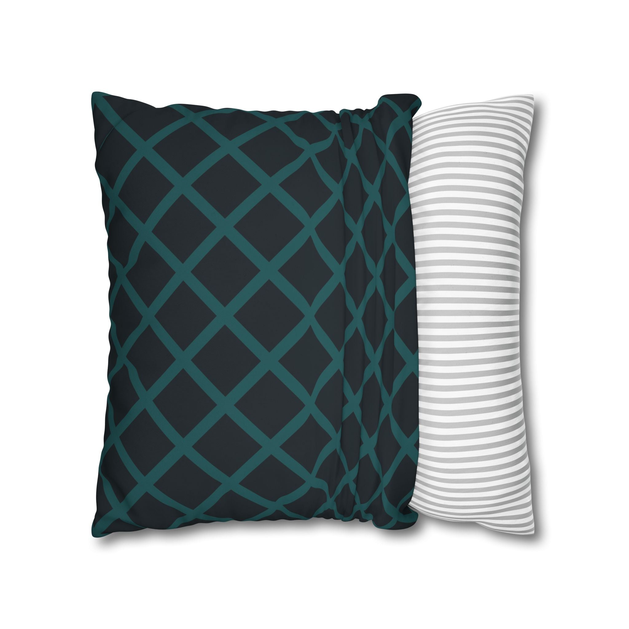 Teal Geometric Pillowcase - Modern Design