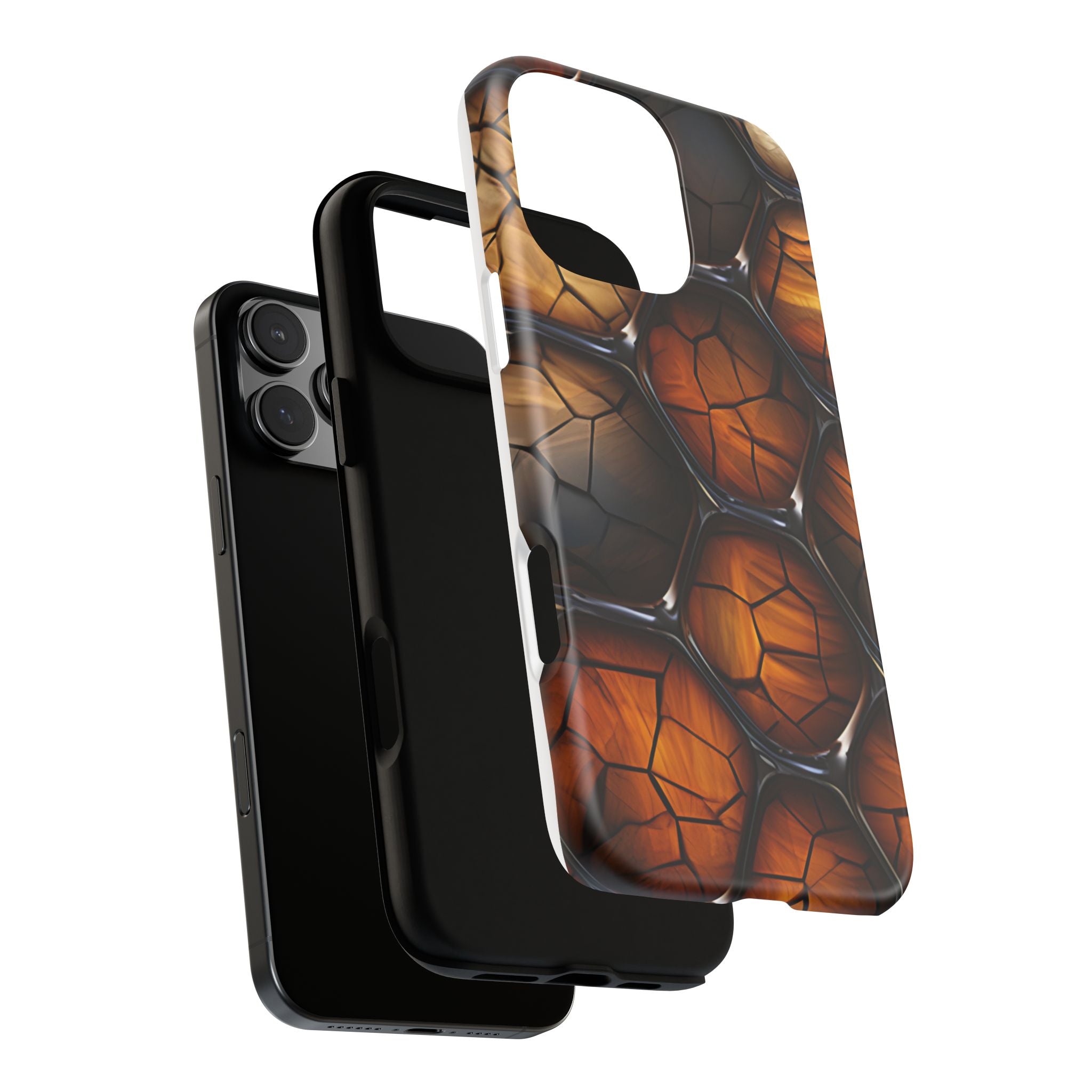 Cracked Wood Honeycomb iPhone Case