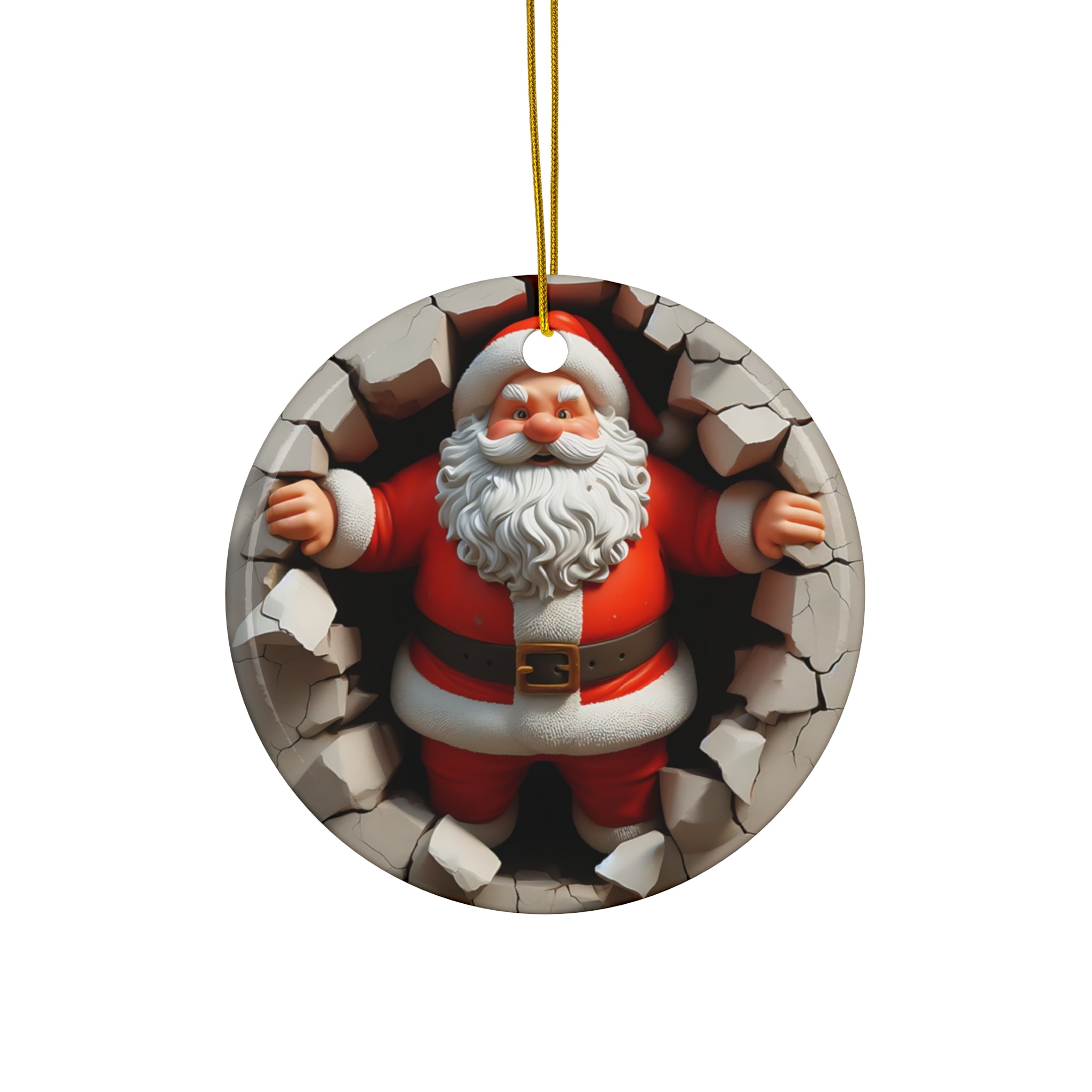 Santa's Stone Wall Breakout Ornament