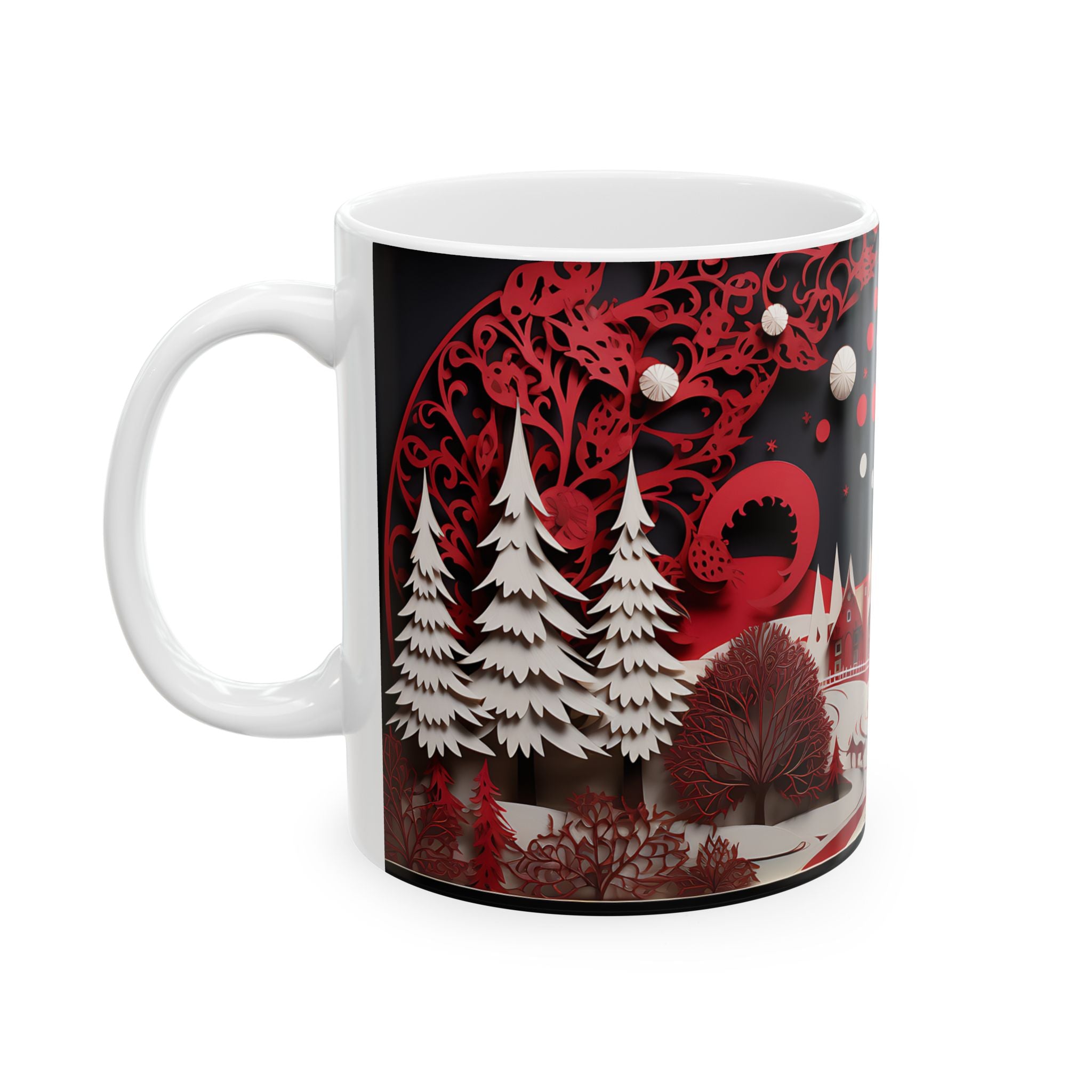 Winter Wonderland Paper Art Mug