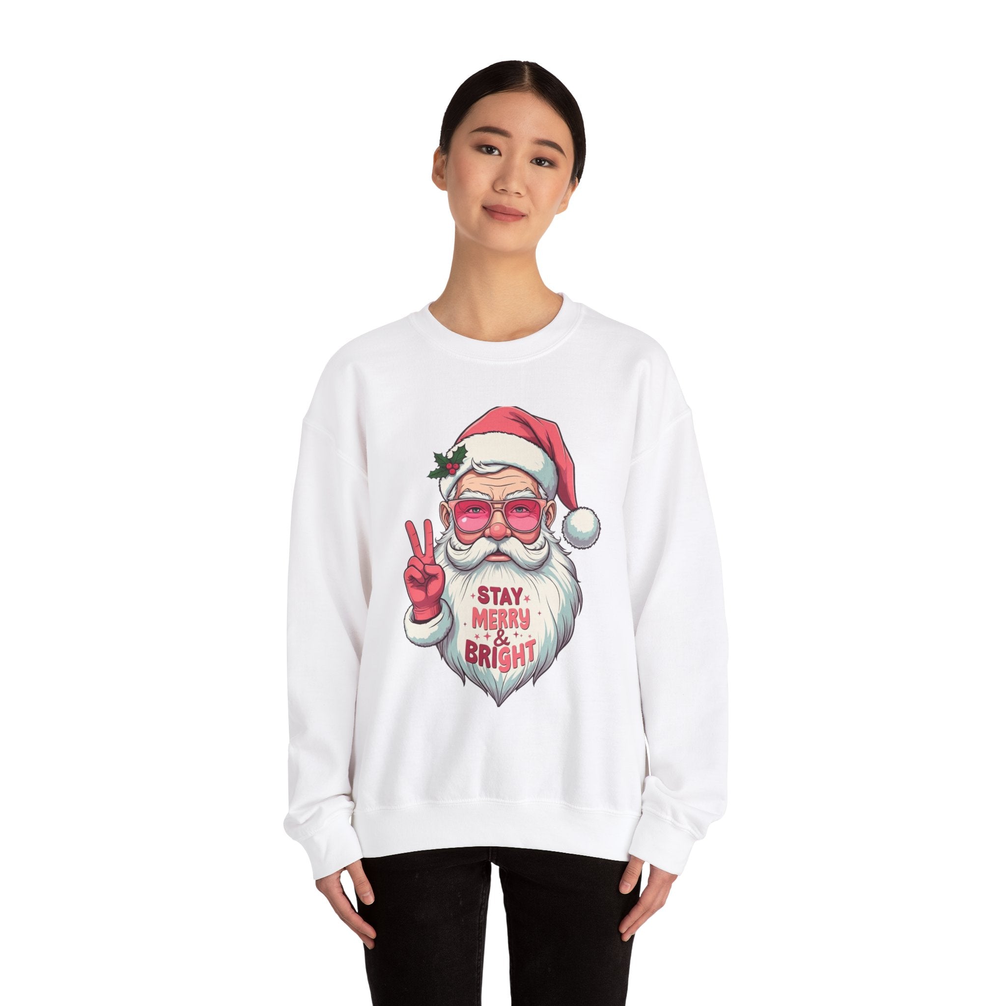 Pink Santa Peace Sweatshirt