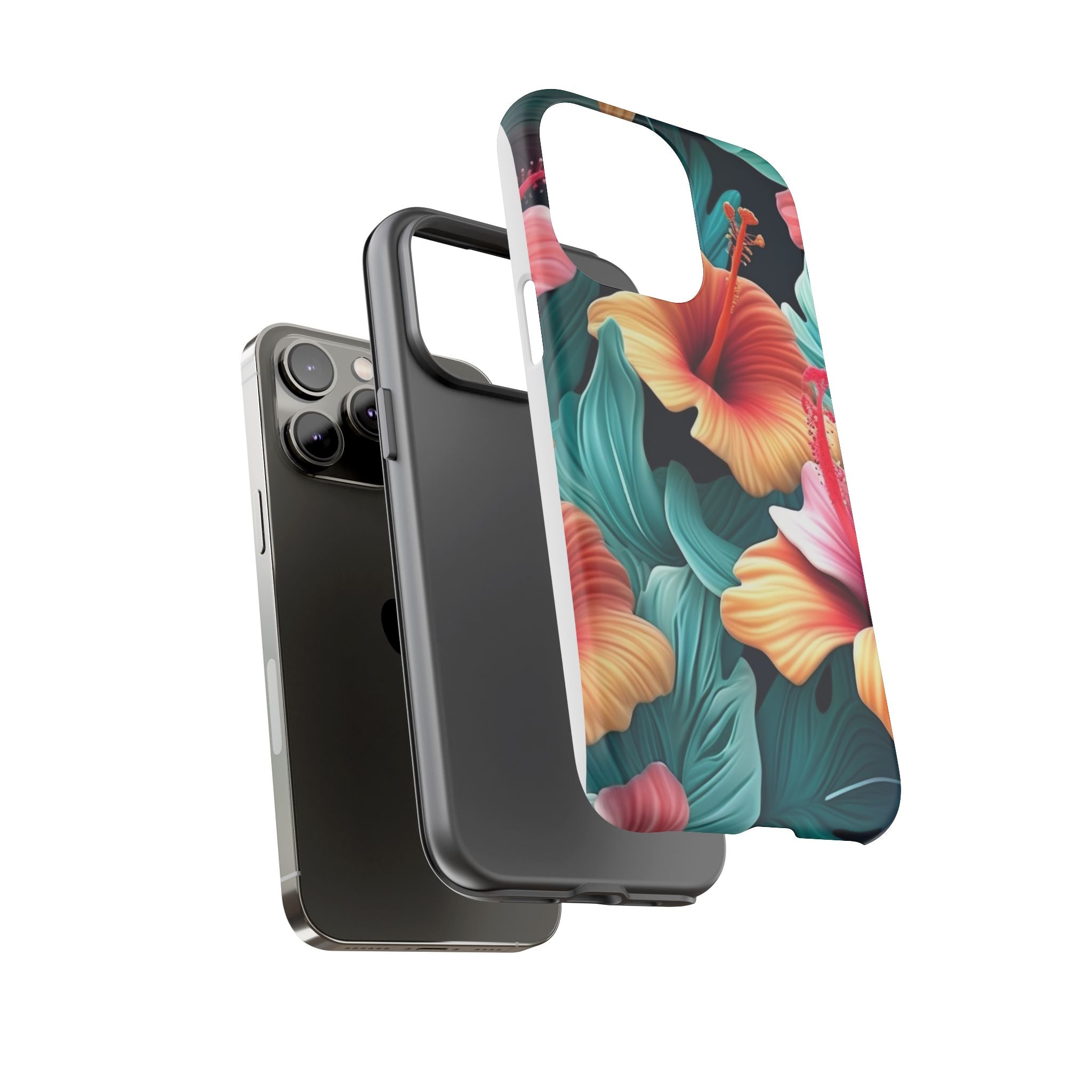 Tropical Hibiscus Hexagon iPhone Case