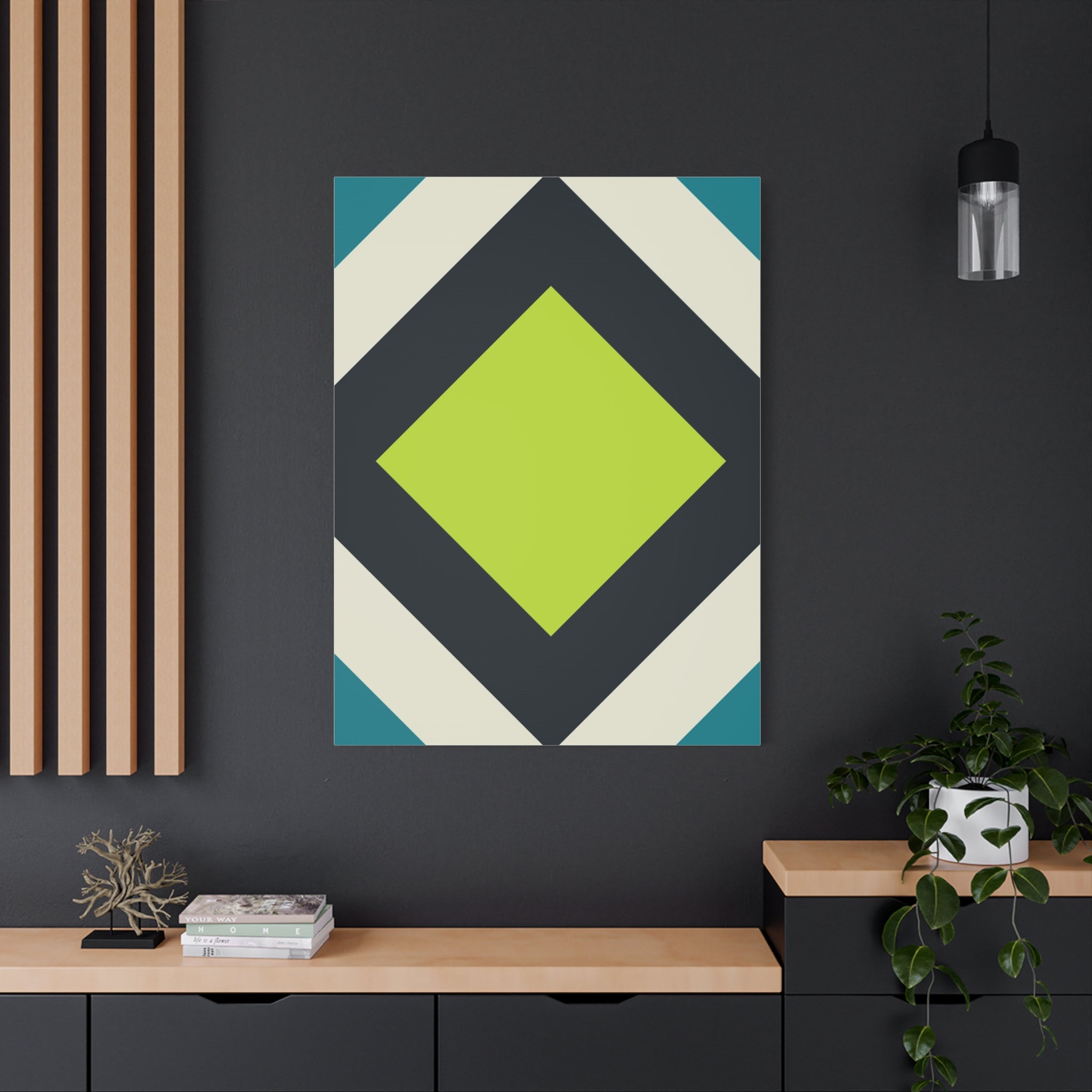 Geometric Diamond Canvas Art Print