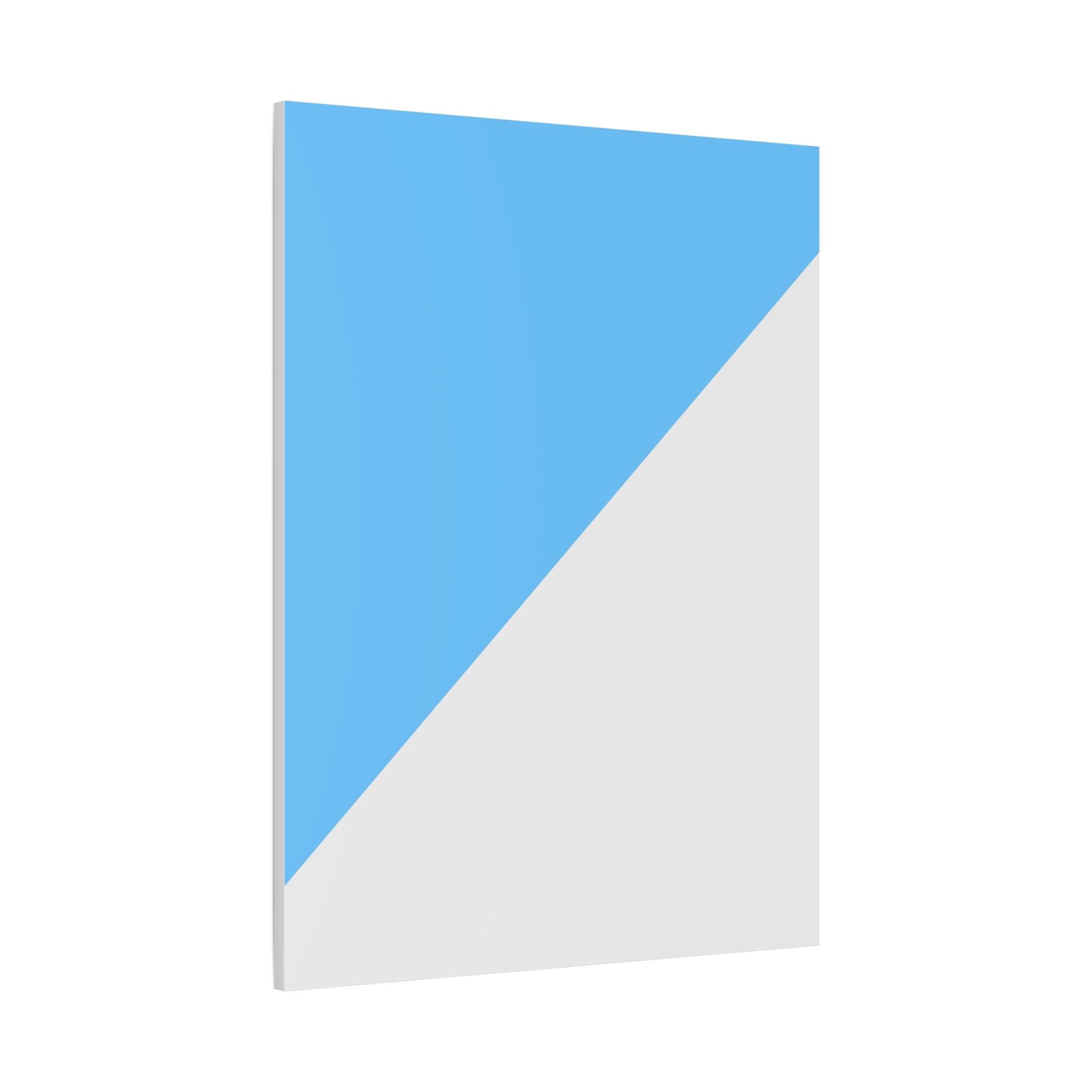 Abstract Blue & Gray Diagonal Canvas Art