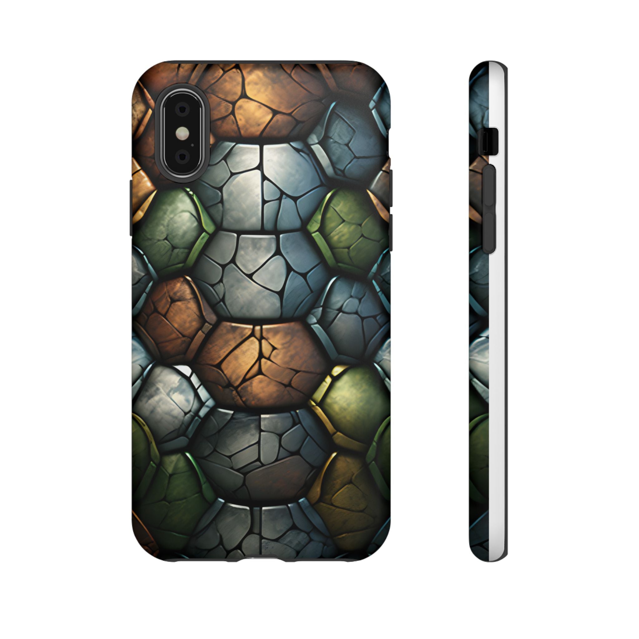 Hexagon Stone iPhone Case - Rugged Texture