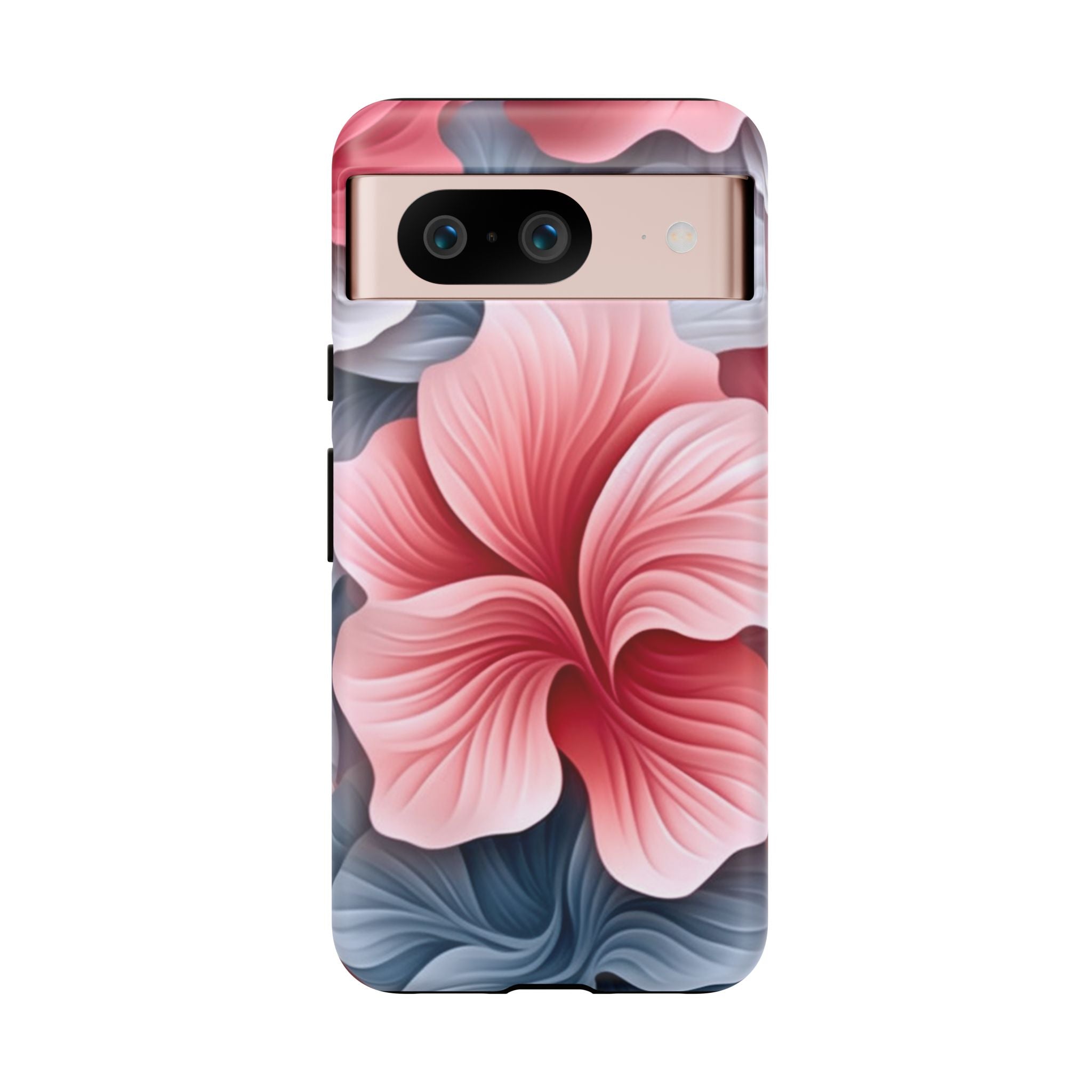 Abstract Floral Google Pixel Case (All Models) - Pink & Grey