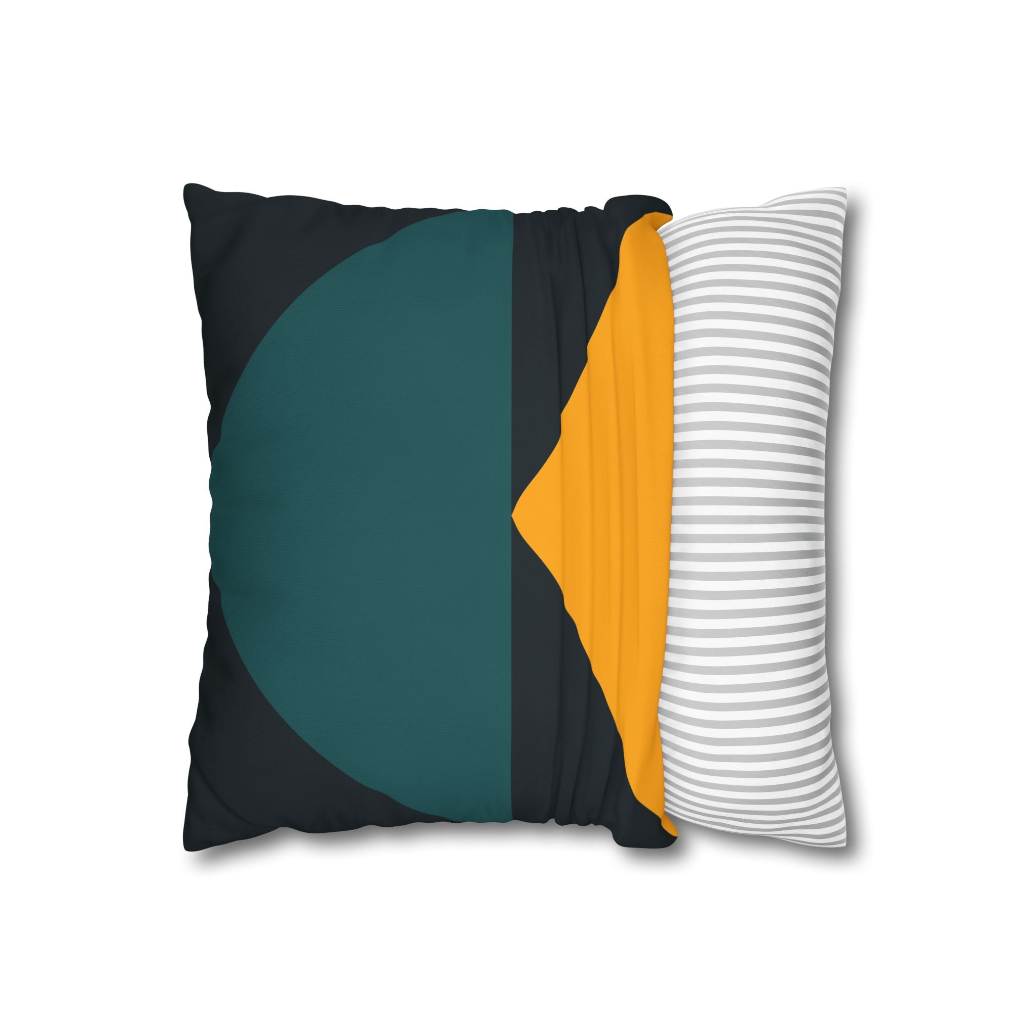 Geometric Teal & Gold Peak Pillowcase