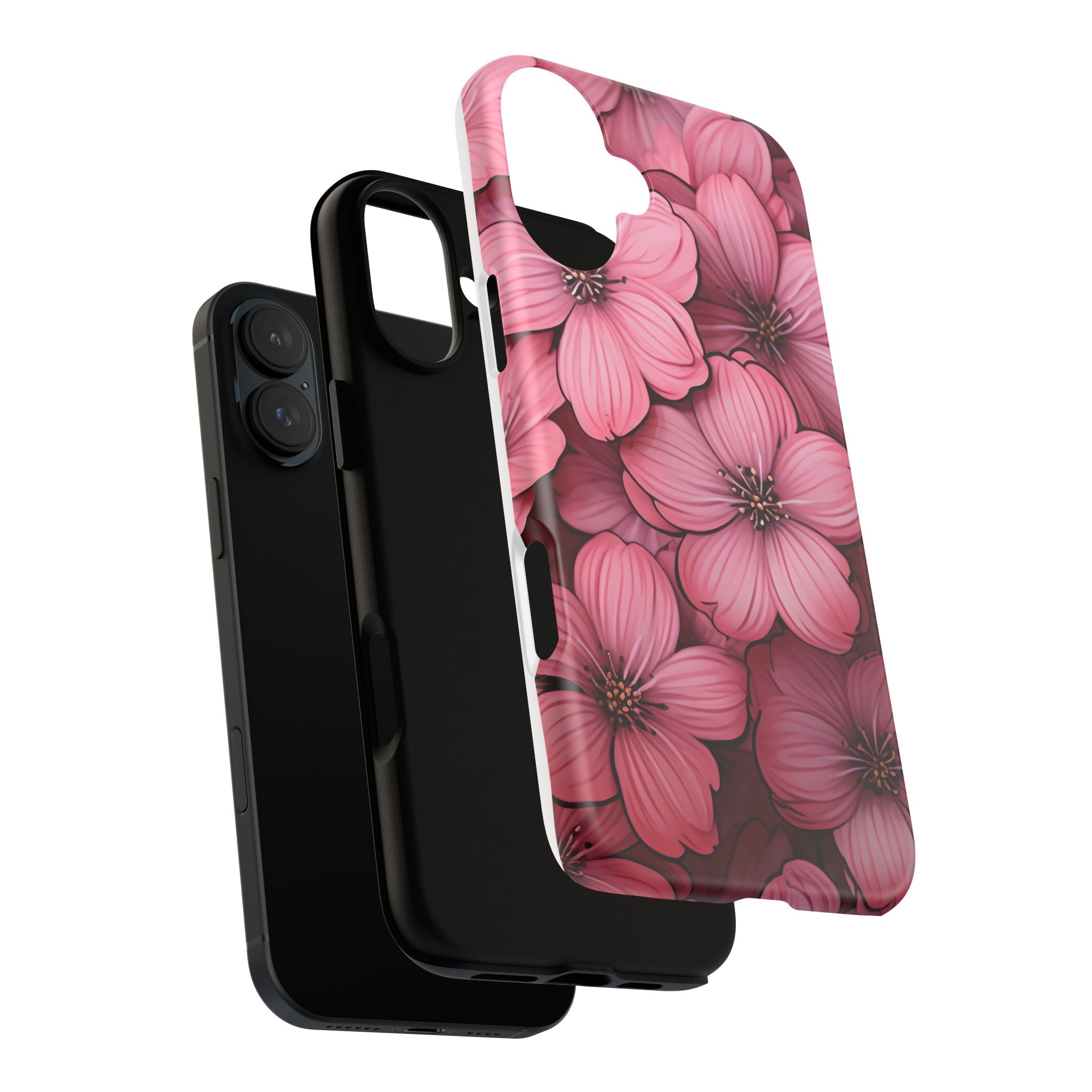 Pink Blossom Hexagon iPhone Case - Rugged