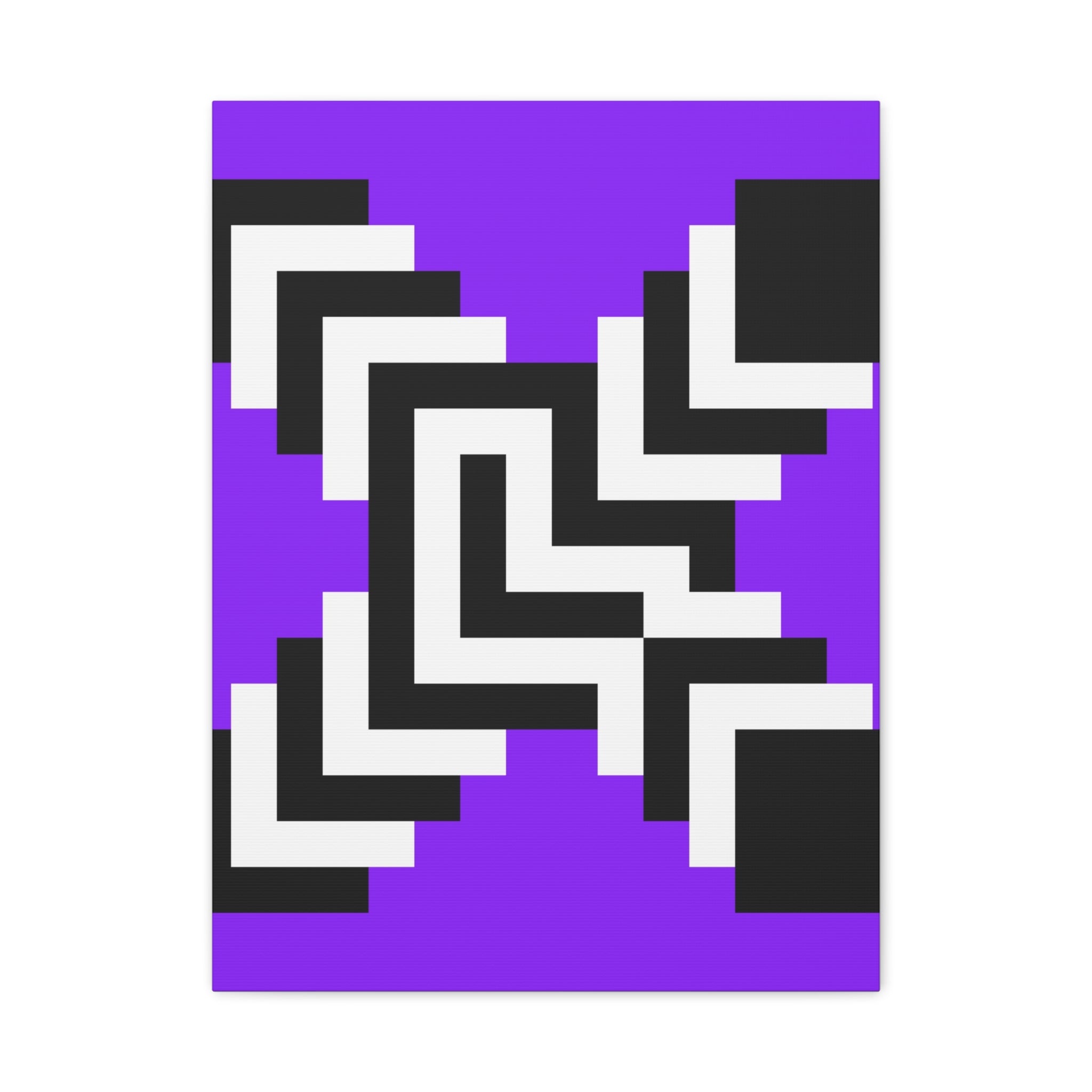 Purple Pixel Art Geometric Canvas