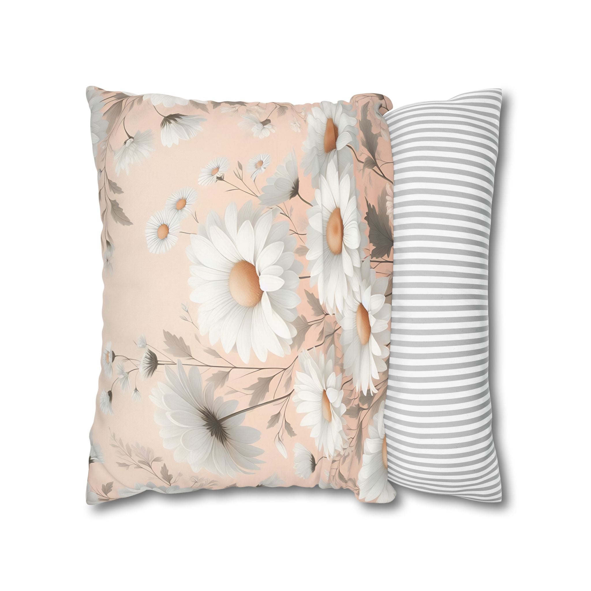 Peach Daisy Pillowcase - Floral Bedding