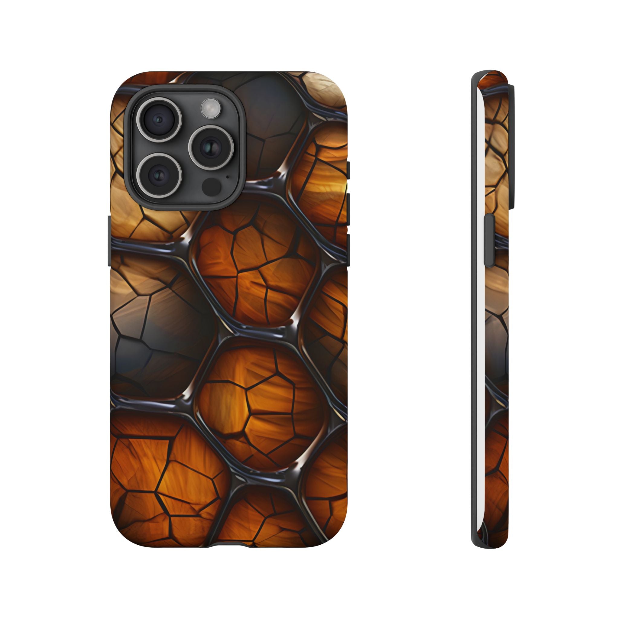 Cracked Wood Honeycomb iPhone Case