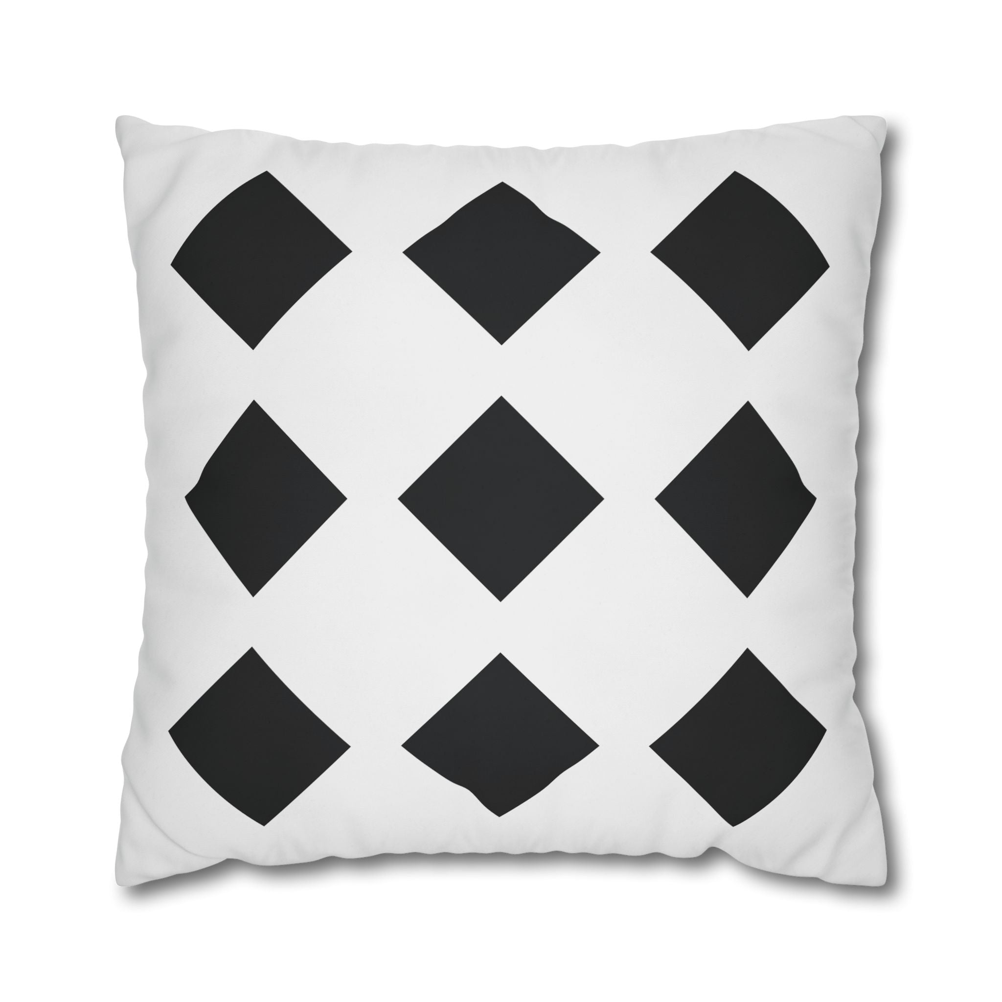 Black Diamond Grid Pillowcase - Geometric Design