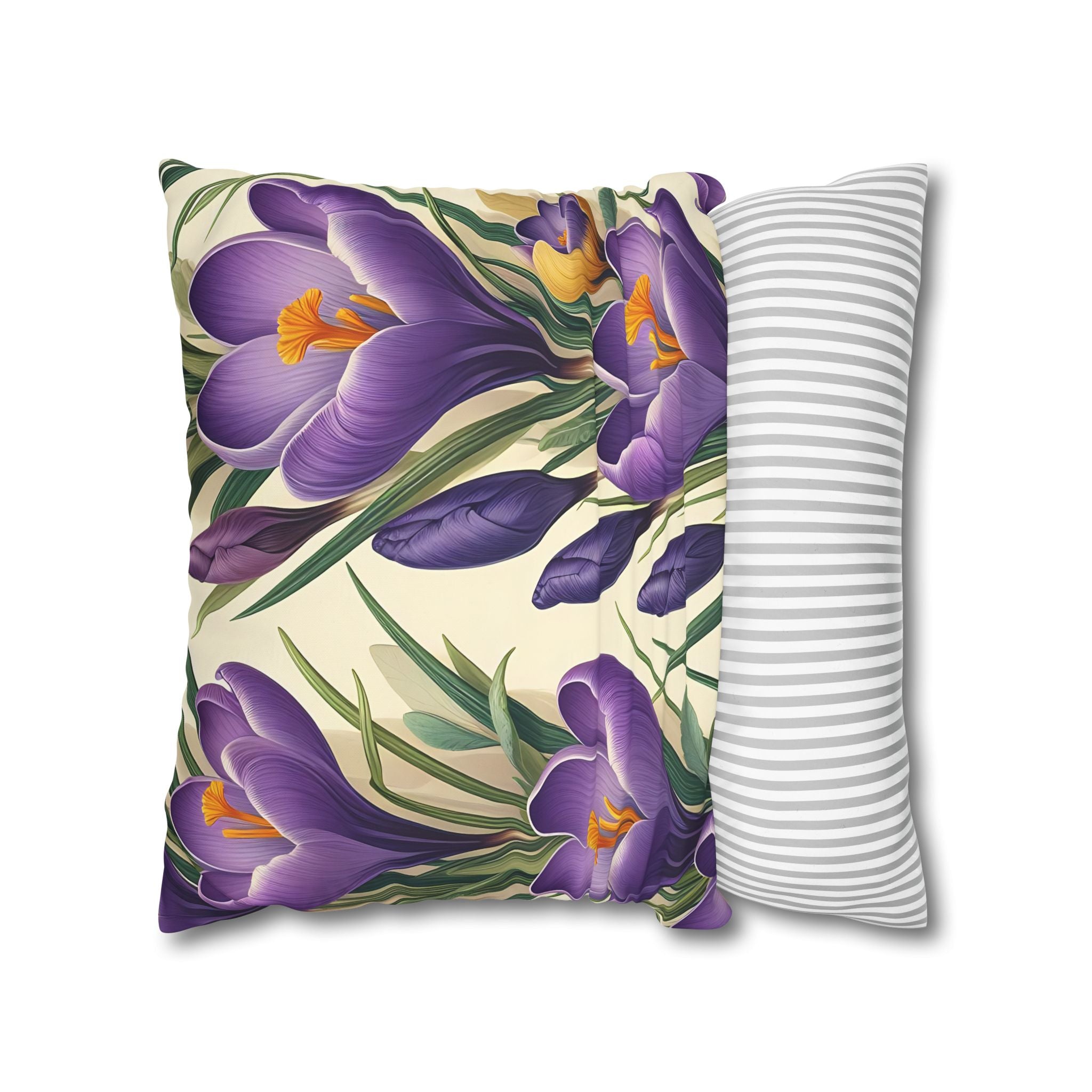 Luxury Crocus Pillowcase - Botanical Art