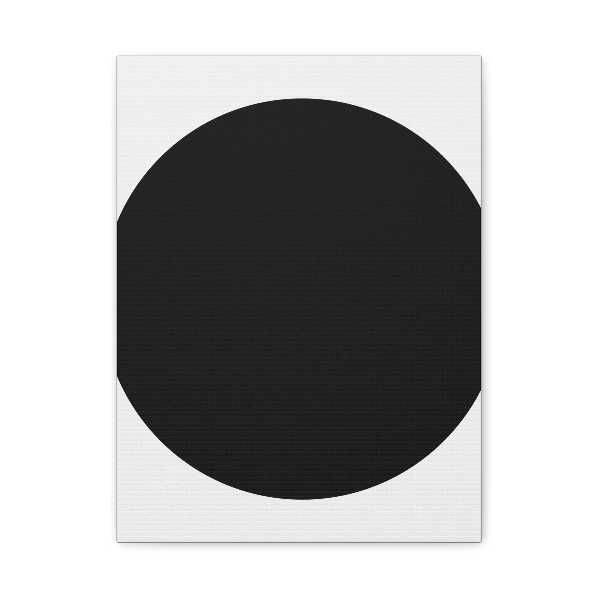 Minimalist Black Circle Canvas Art