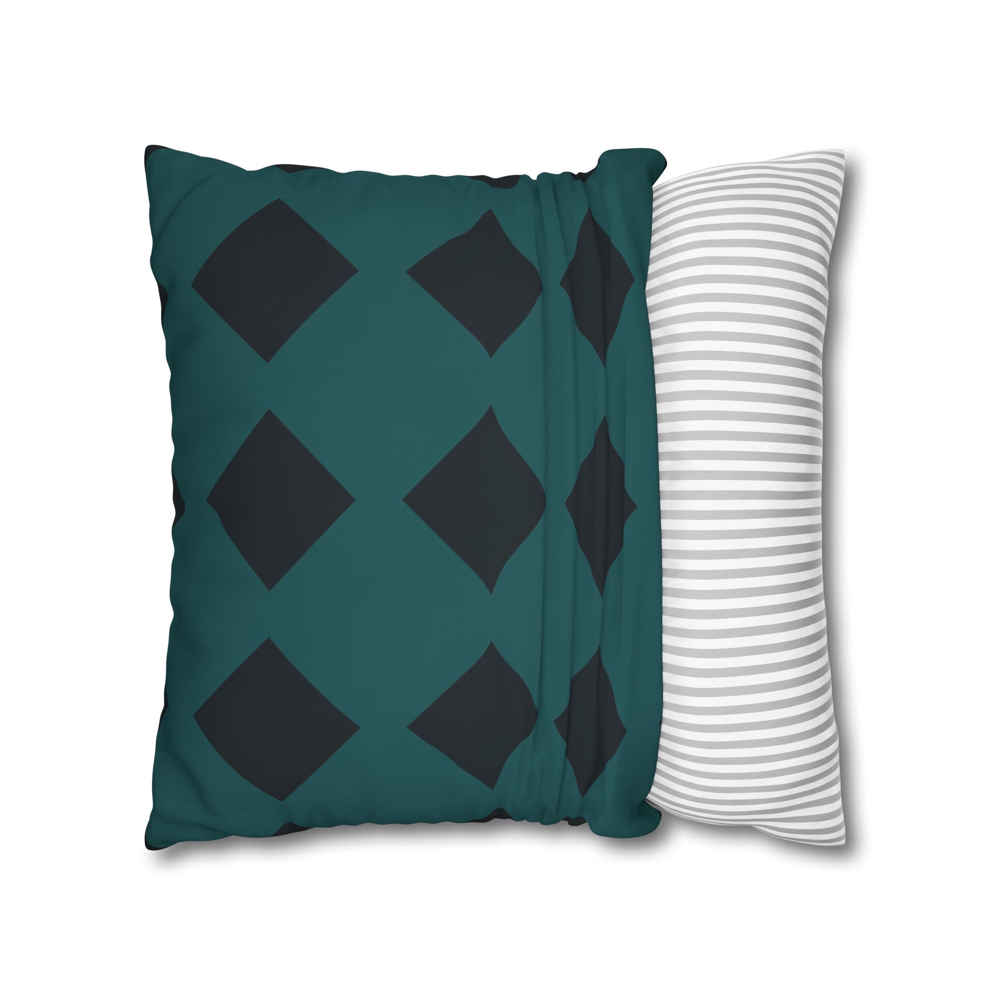 Teal Geometric Diamond Pillowcase