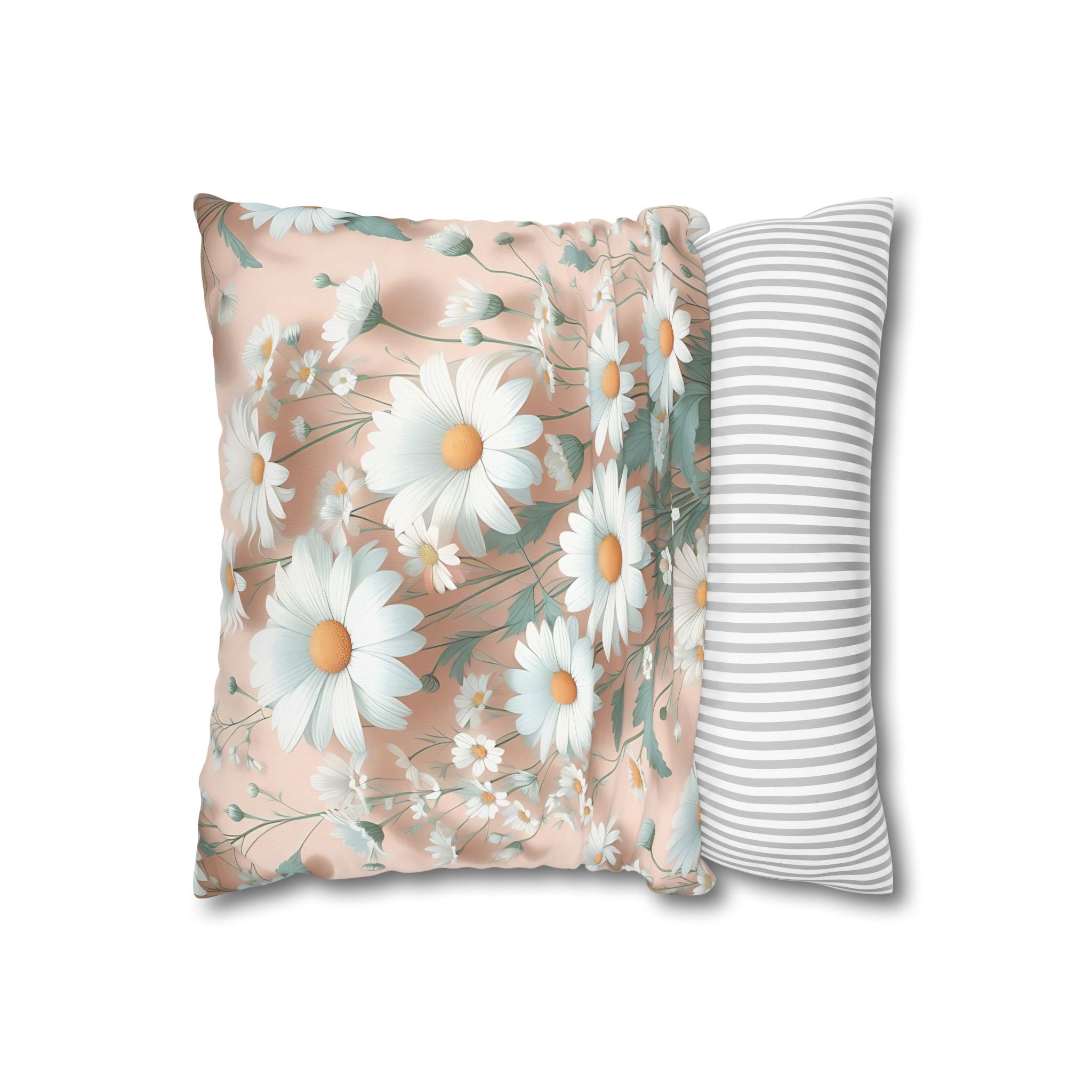 Peach Daisy Pillowcase - Floral Bedding