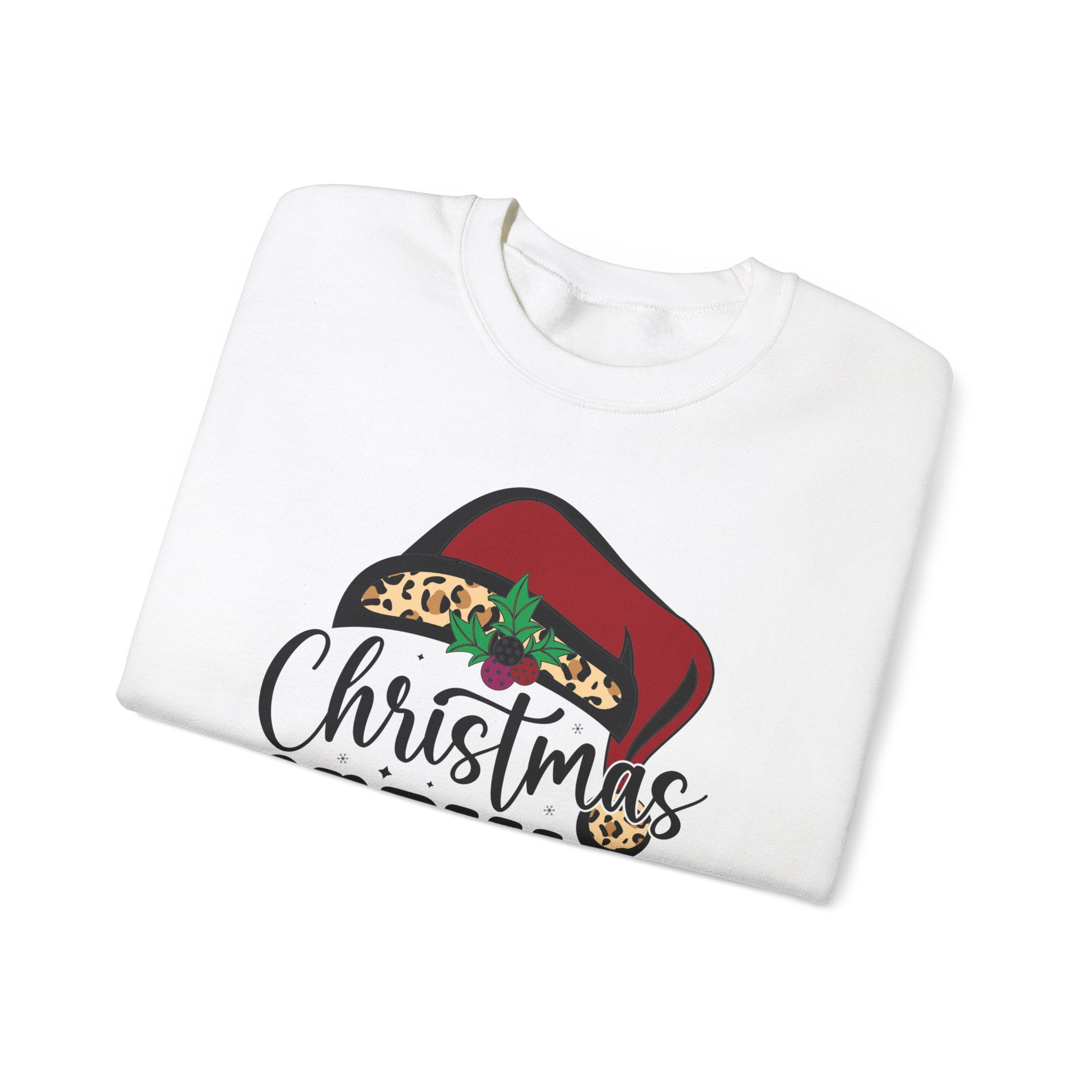 Leopard Santa Hat Christmas Sweatshirt