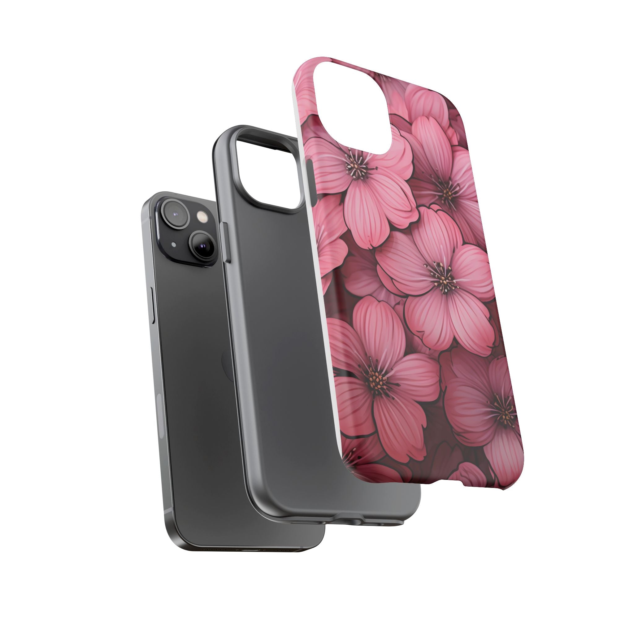 Pink Blossom Hexagon iPhone Case - Rugged