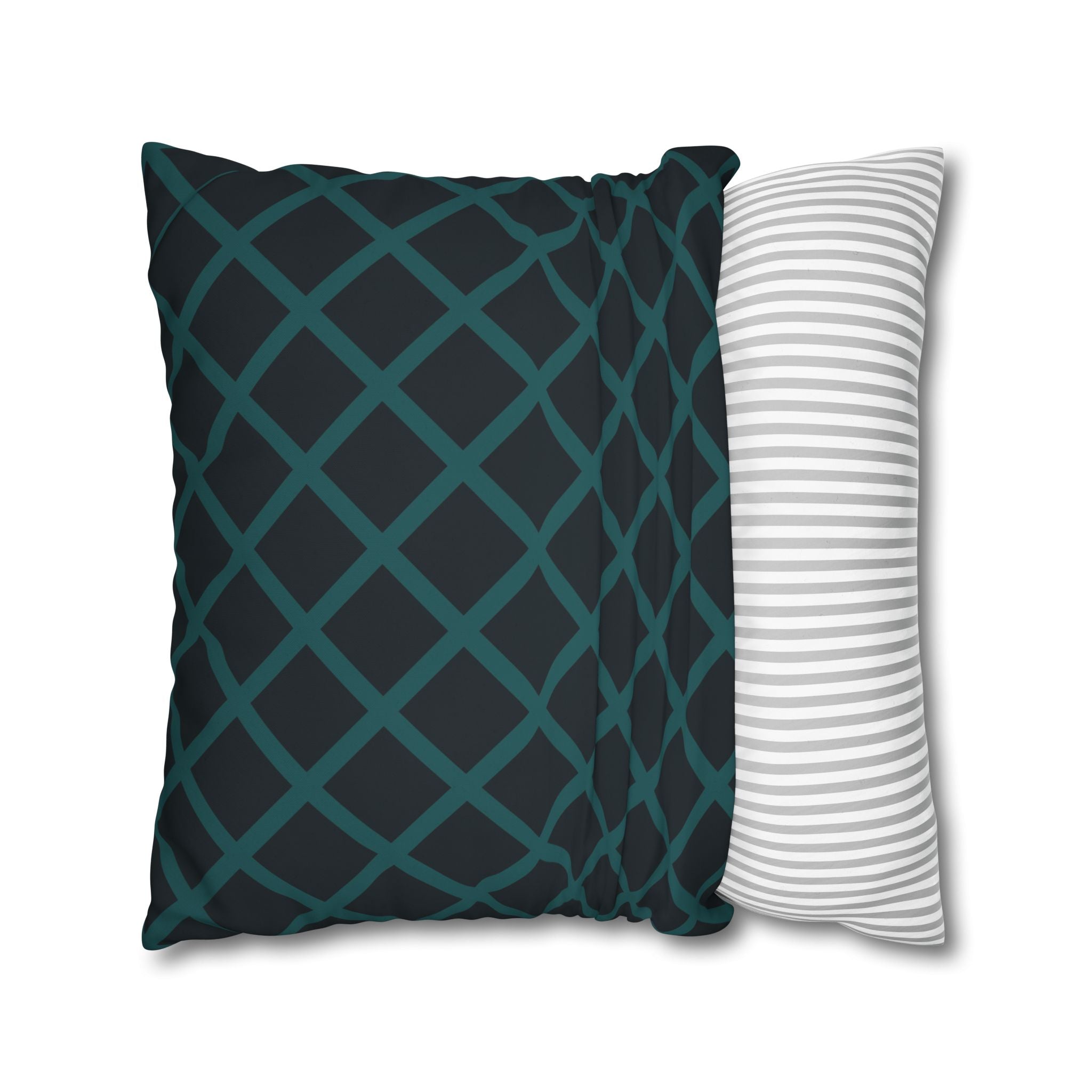 Teal Geometric Pillowcase - Modern Design