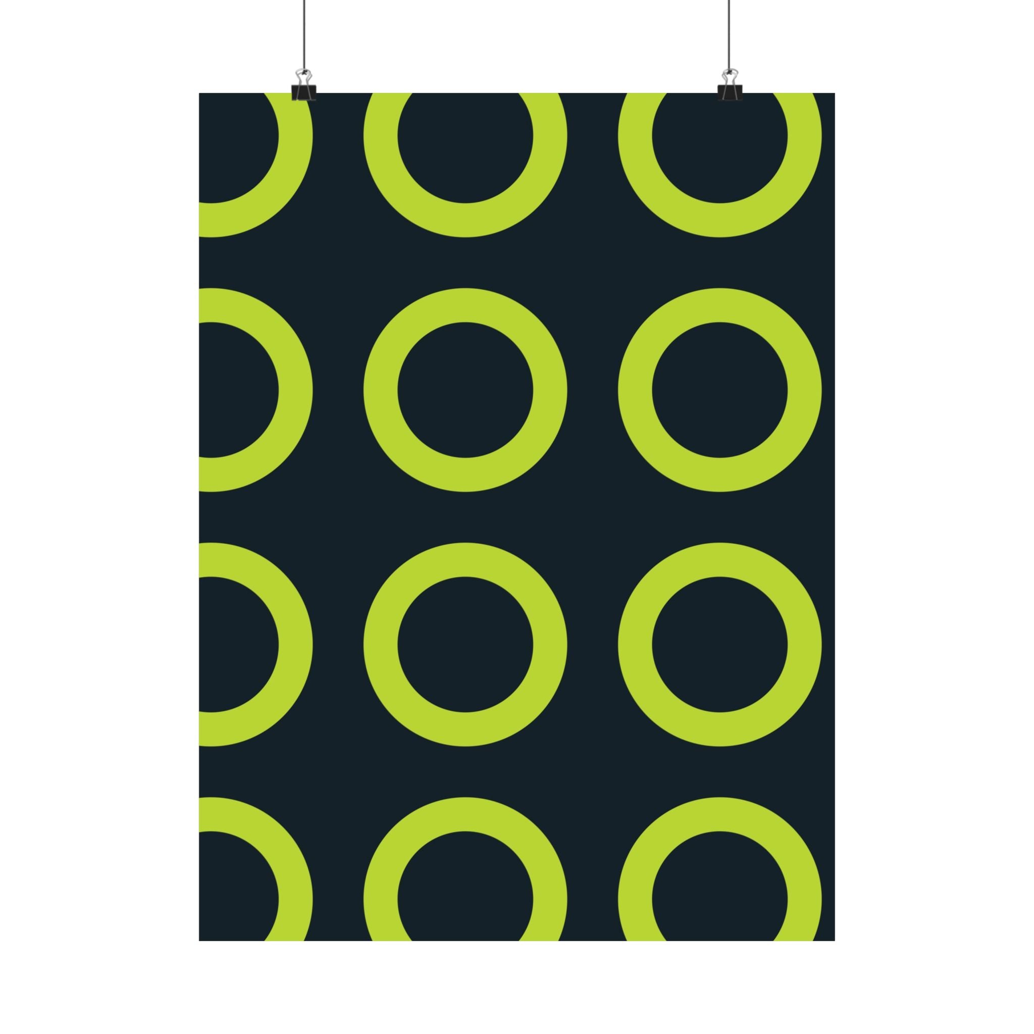 Lime Green Circle Teal Poster Art