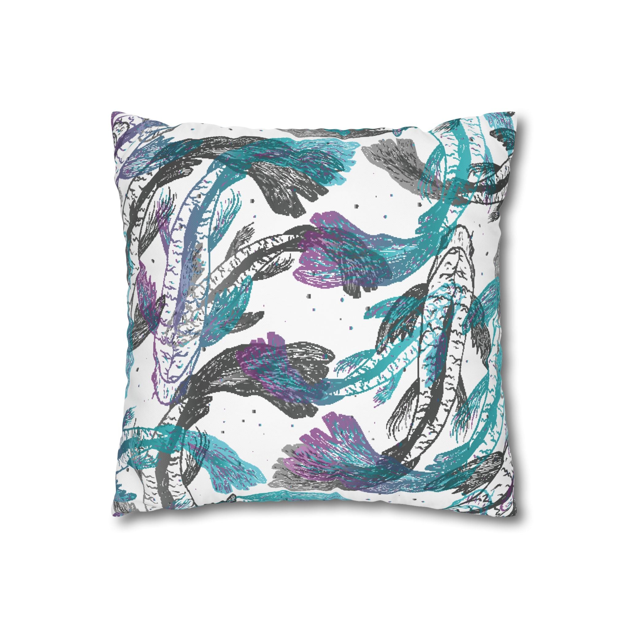 Koi Fish Pillowcase - Teal & Purple