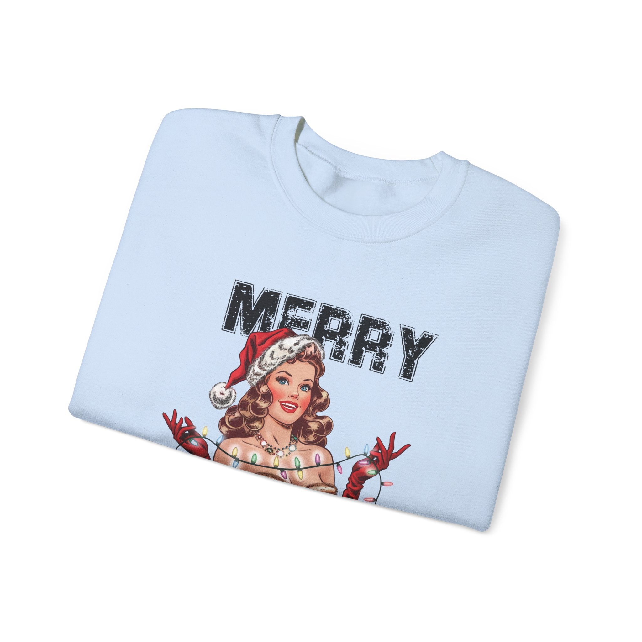 Vintage Santa Pin-Up Christmas Sweatshirt