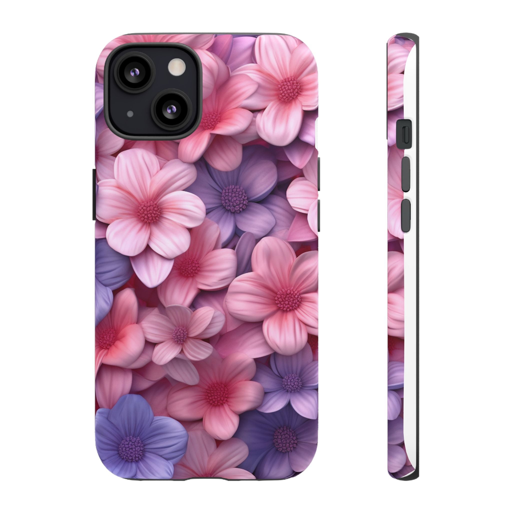 Floral Bloom Hexagon Stone iPhone Case