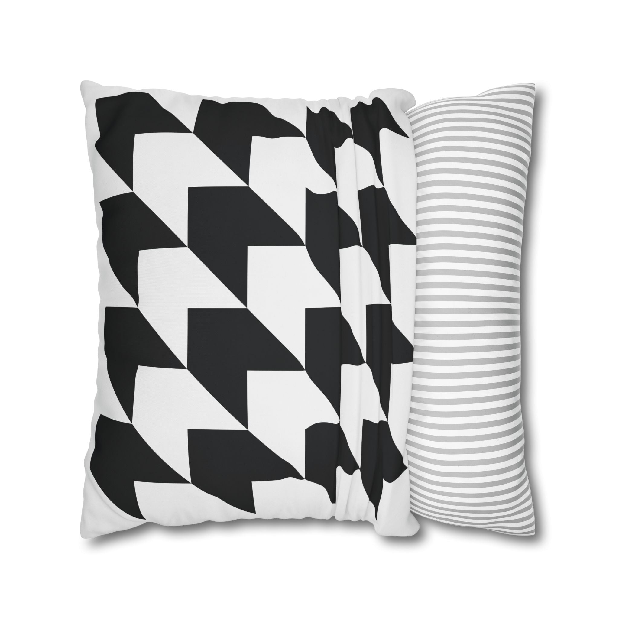 Geometric Arrow Pillowcase - Black & Gray