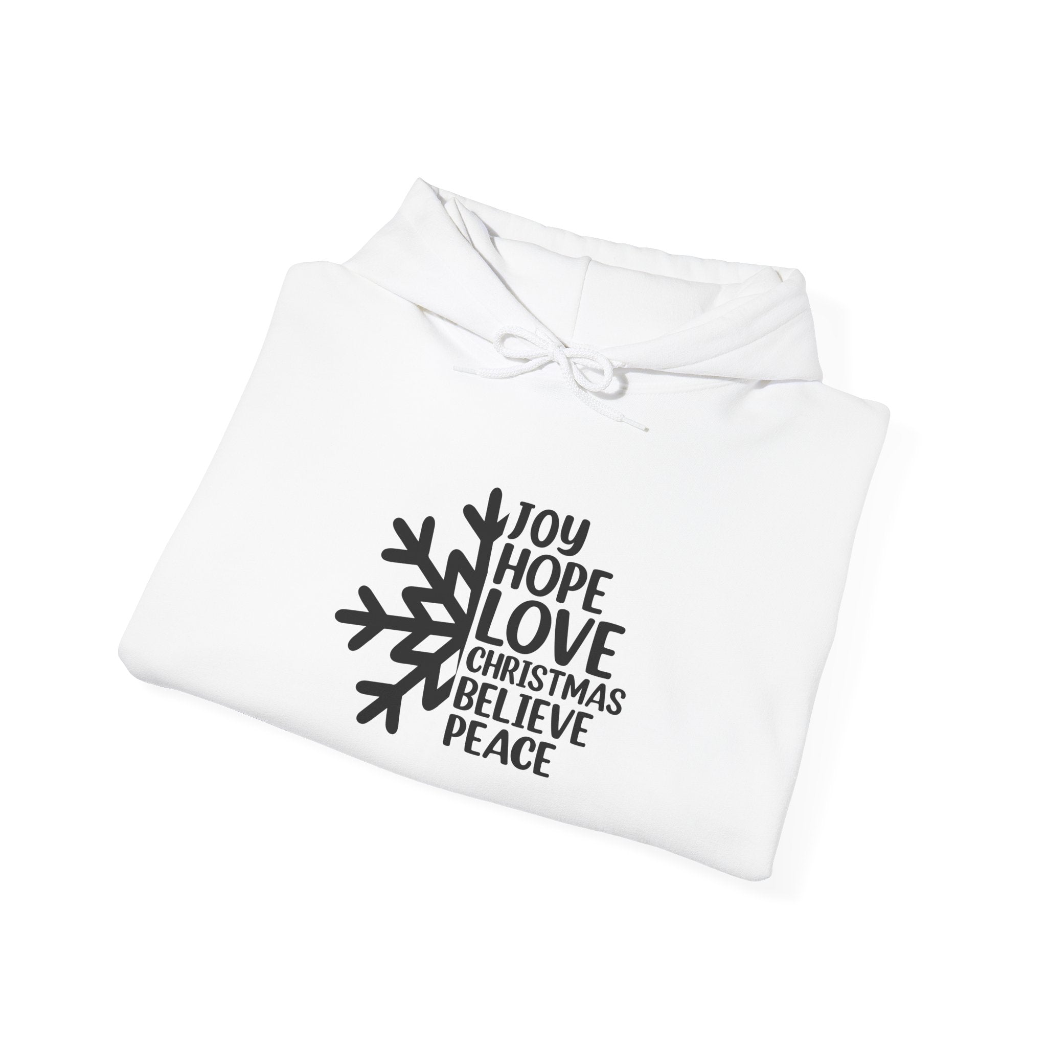 Joyful Christmas Hoodie: Hope, Love, Peace