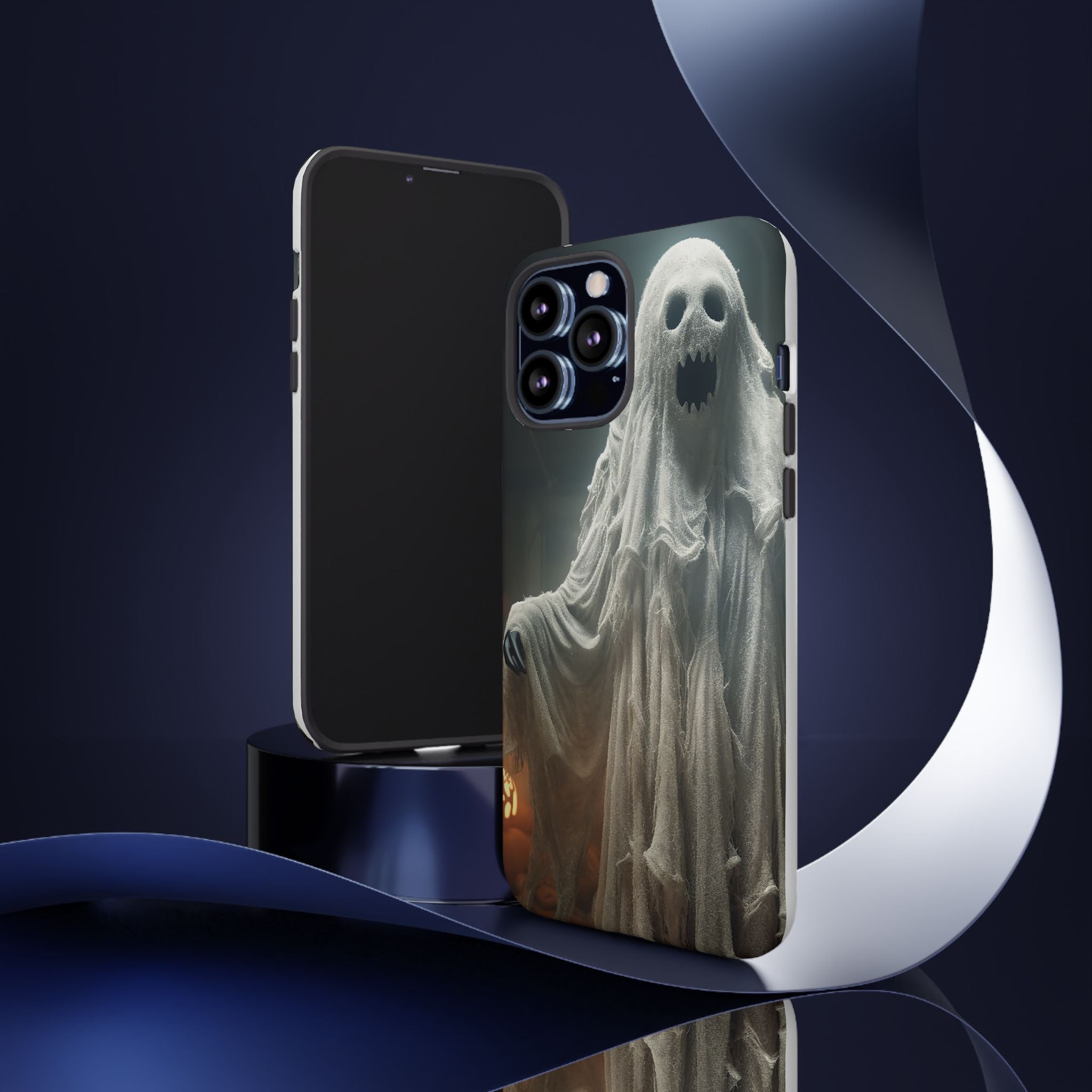 Spooky Ghost Hexagon Stone iPhone Case