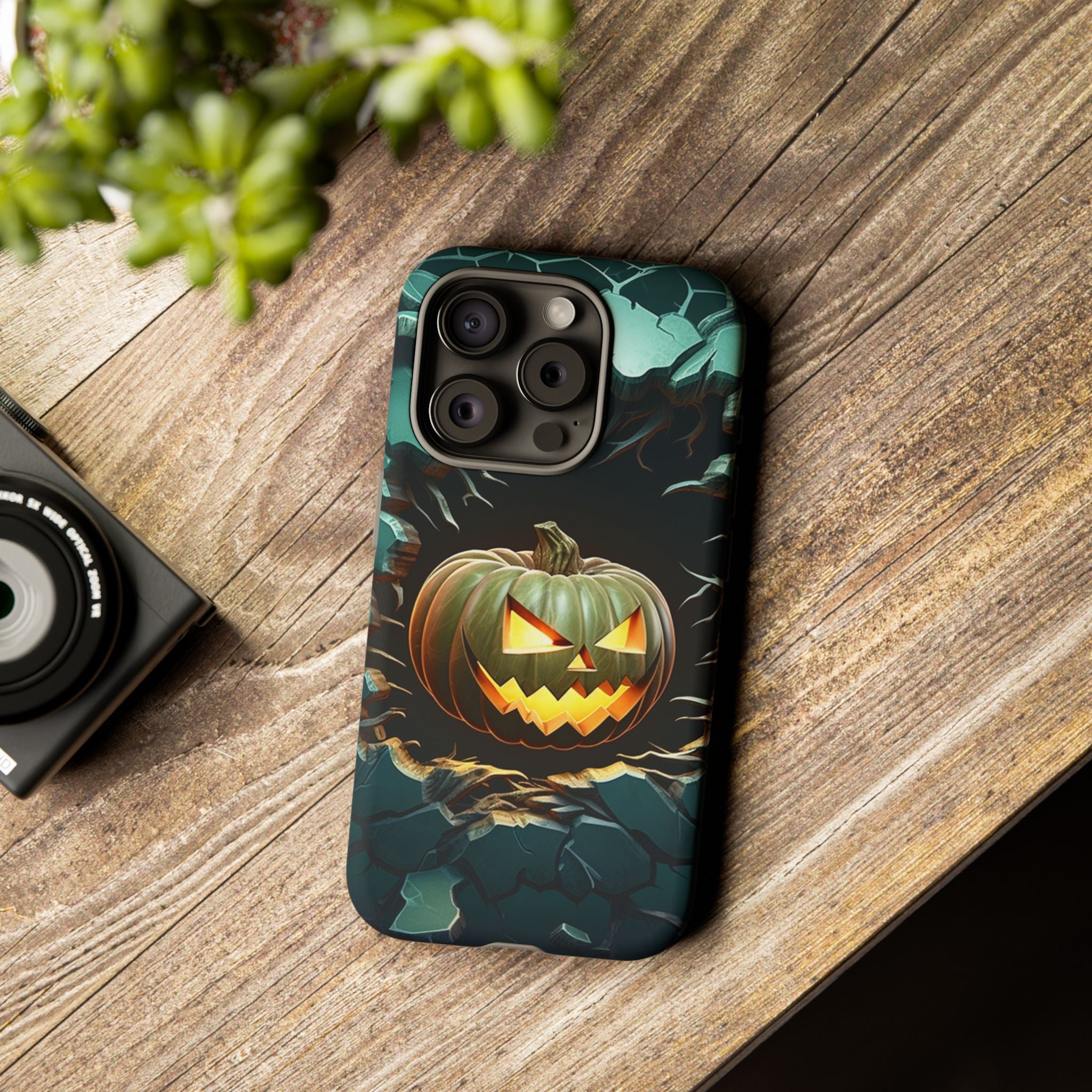 Spooky Jack-o'-Lantern Hexagon iPhone Case