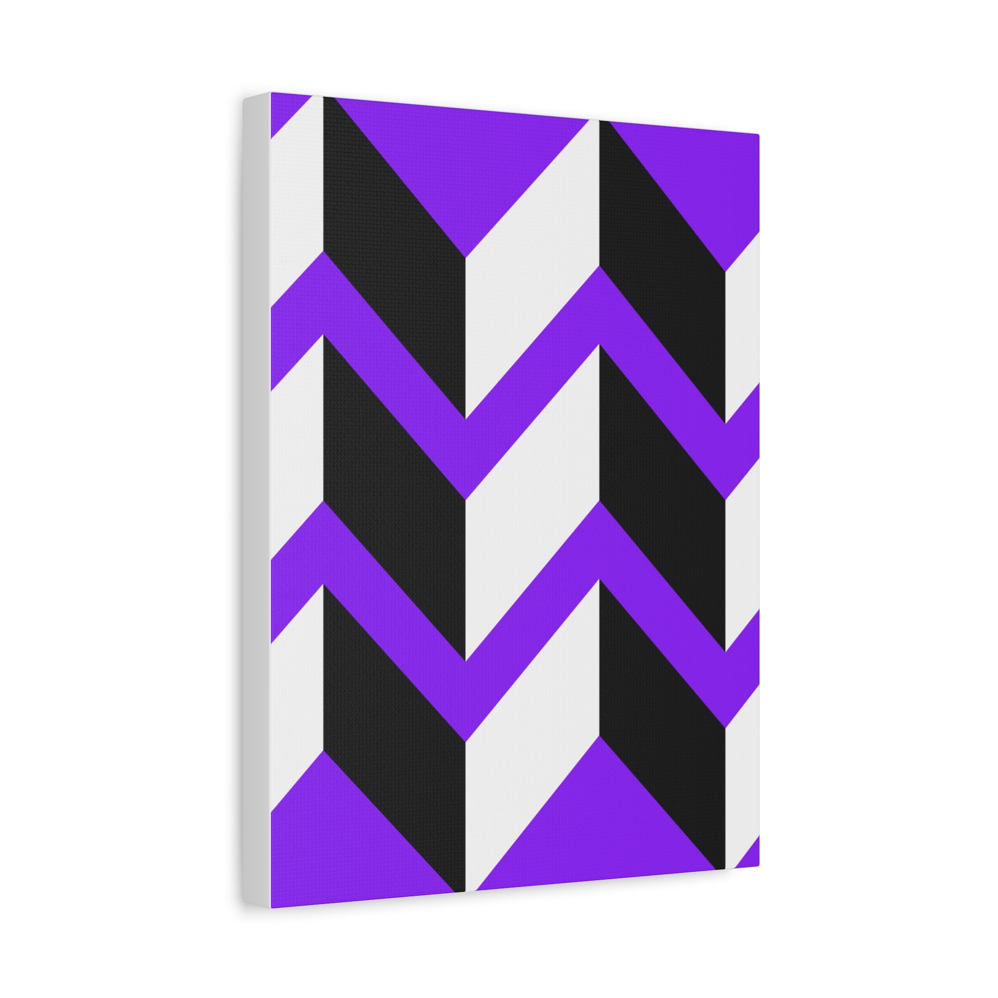 Purple Geometric Wave Canvas Art