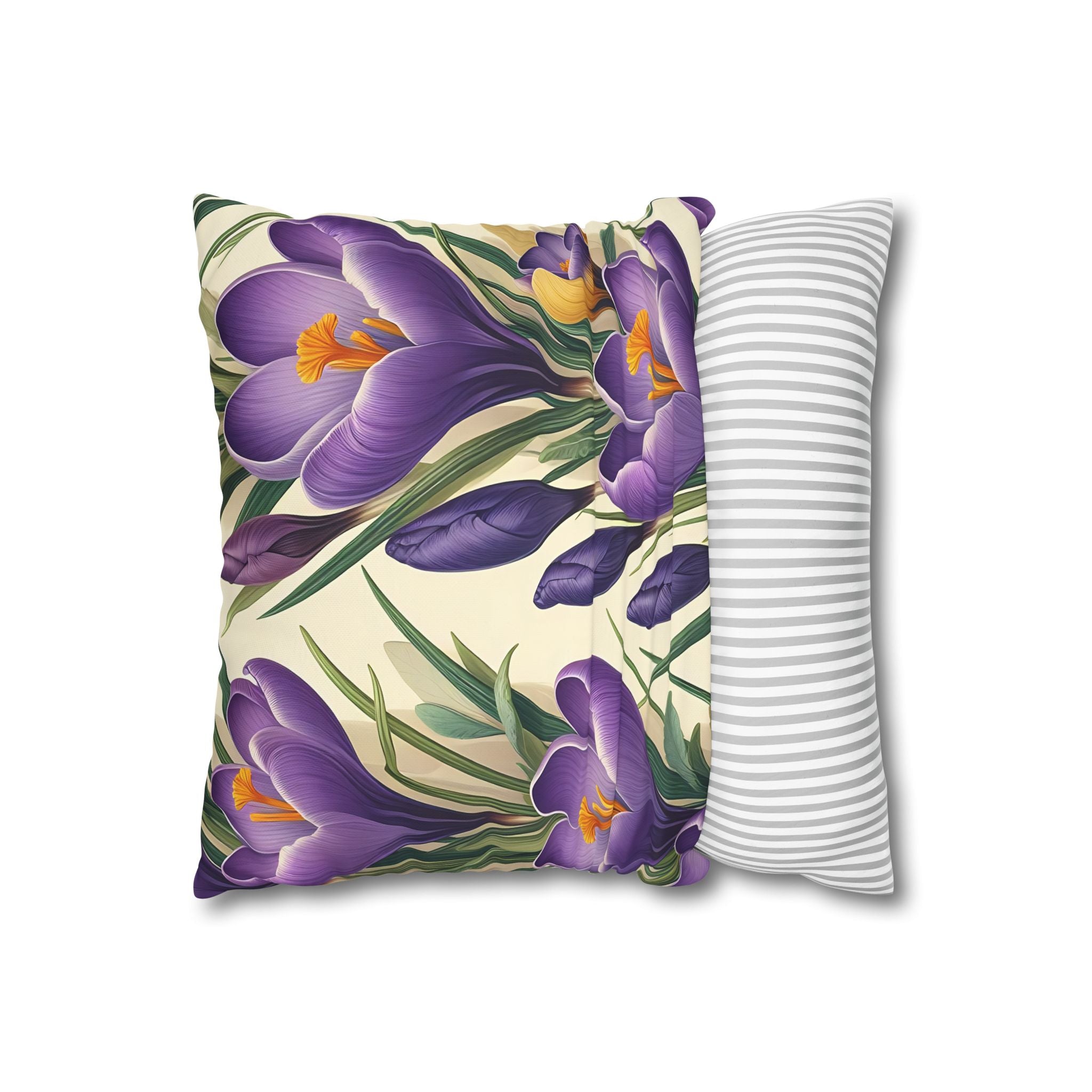 Luxury Crocus Pillowcase - Botanical Art