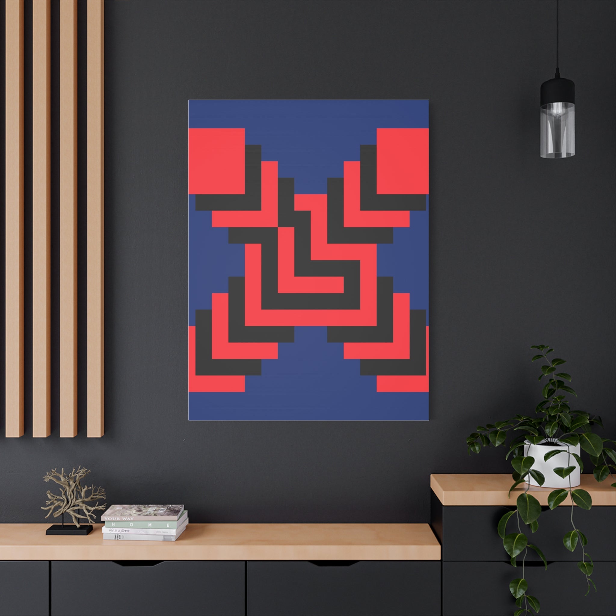 Geometric X Abstract Art Canvas Print