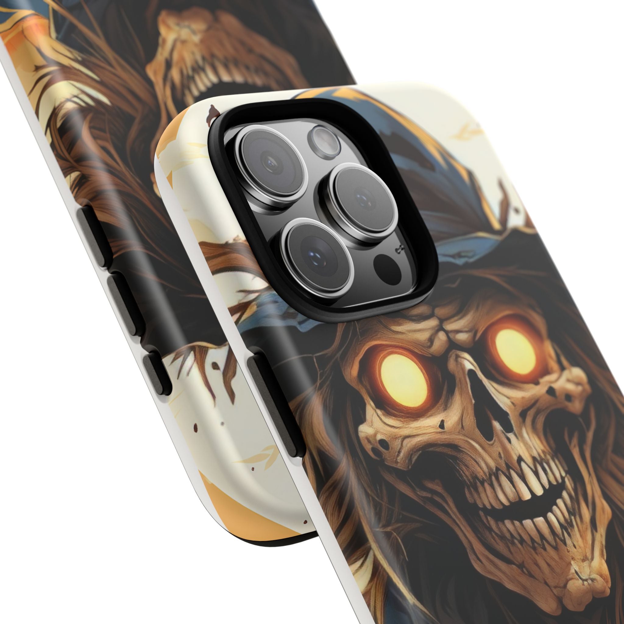 Eerie Scarecrow Hexagon Stone iPhone Case