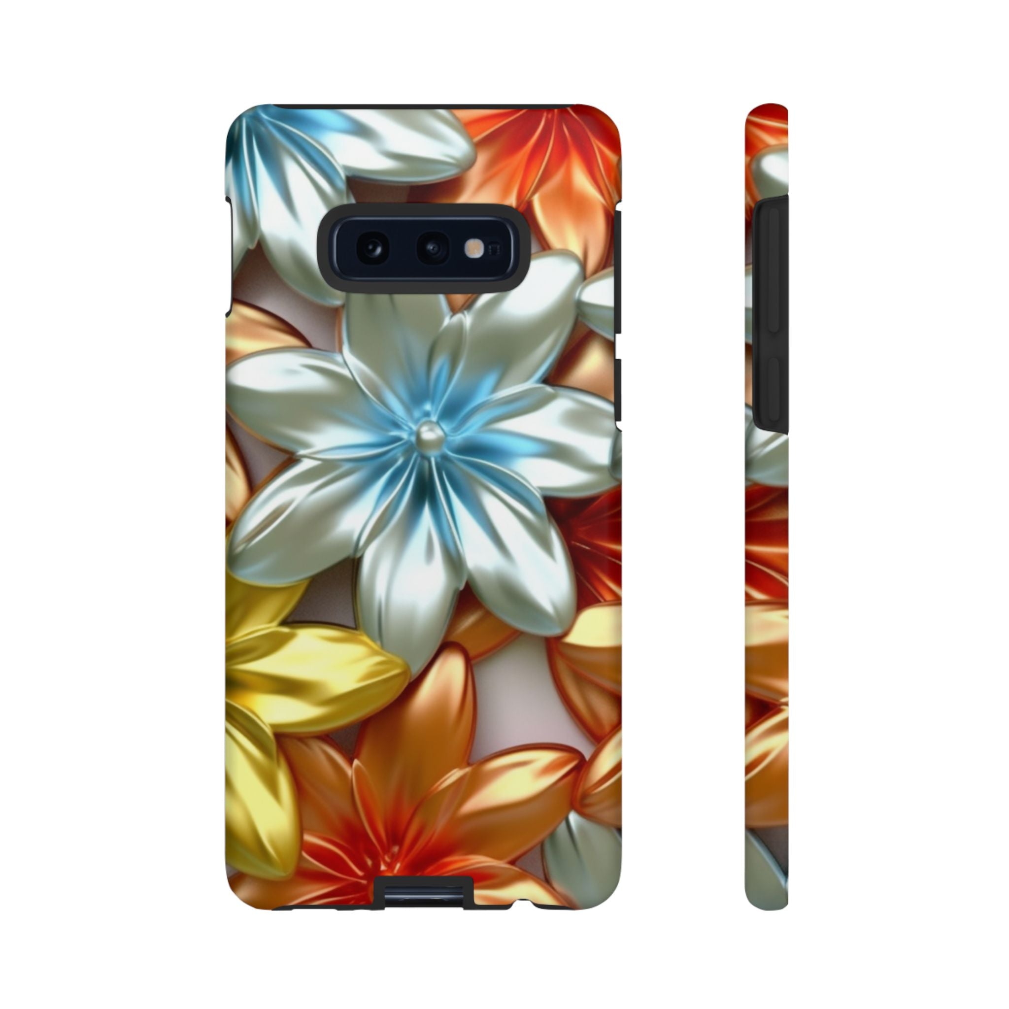 Metallic Flower Samsung Case - Stylish & Modern