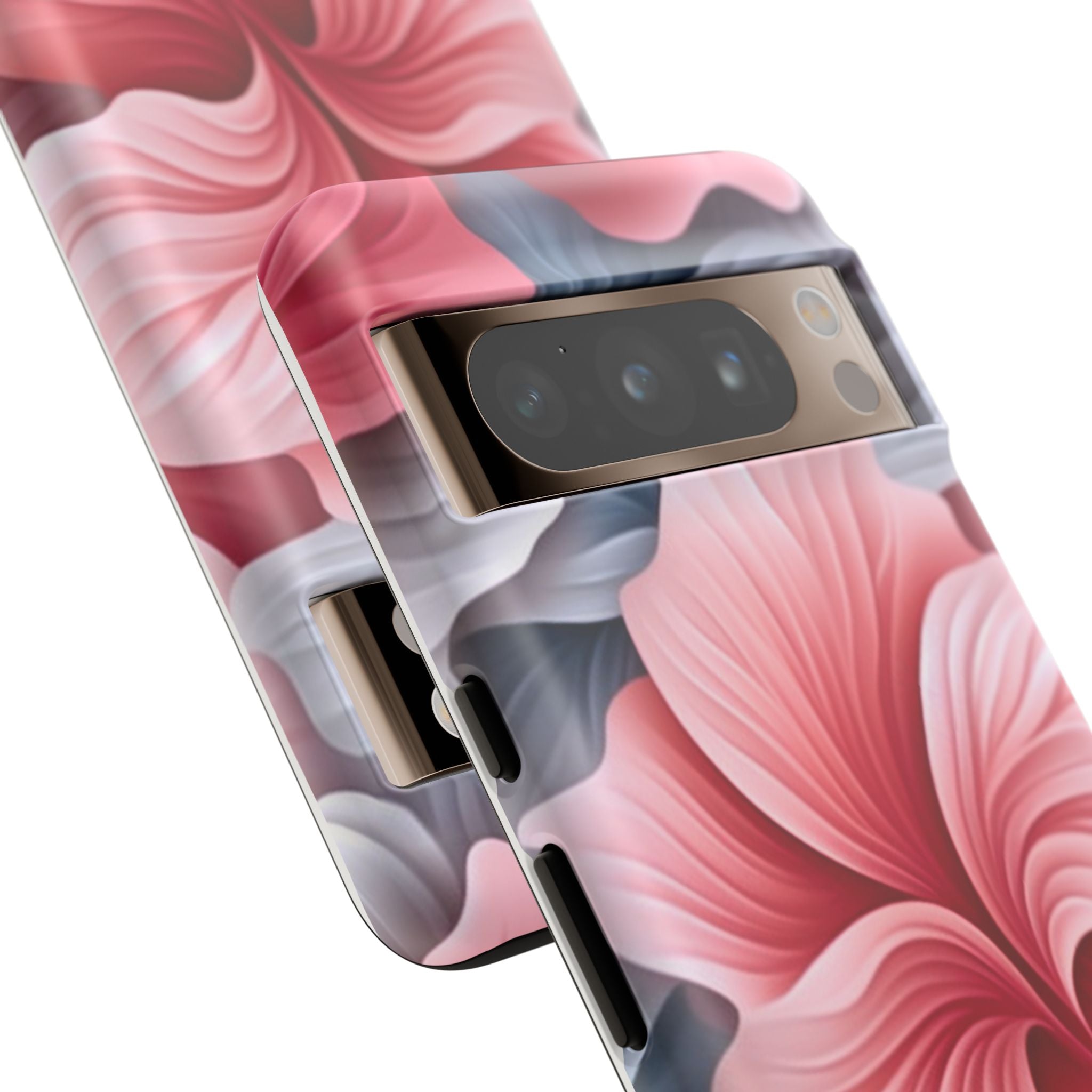 Abstract Floral Google Pixel Case (All Models) - Pink & Grey