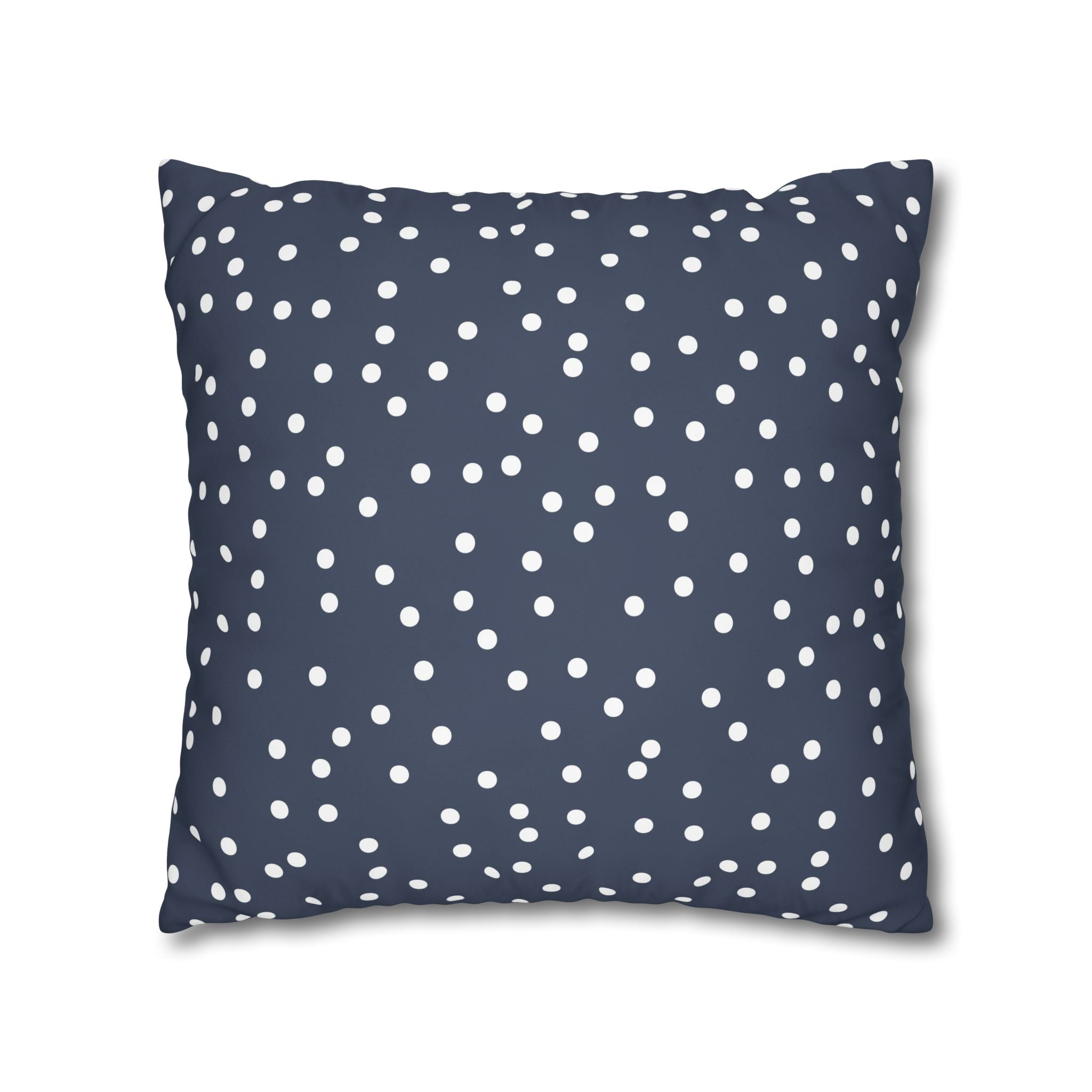 Navy Blue Polka Dot Pillowcase